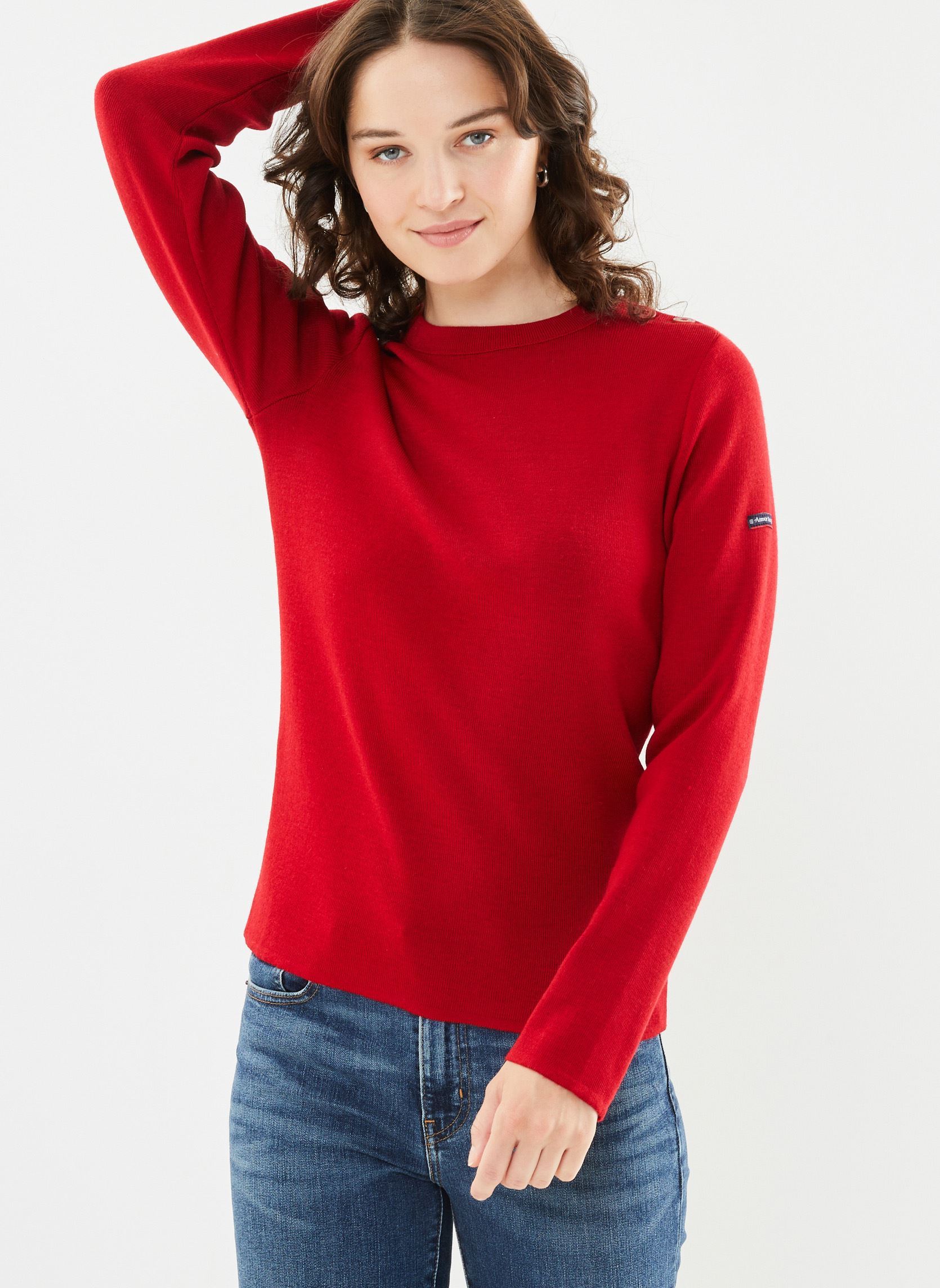 Pulls Pull marin femme rouge Armor Lux Pulls Pull marin femme rouge 296 BRAISE