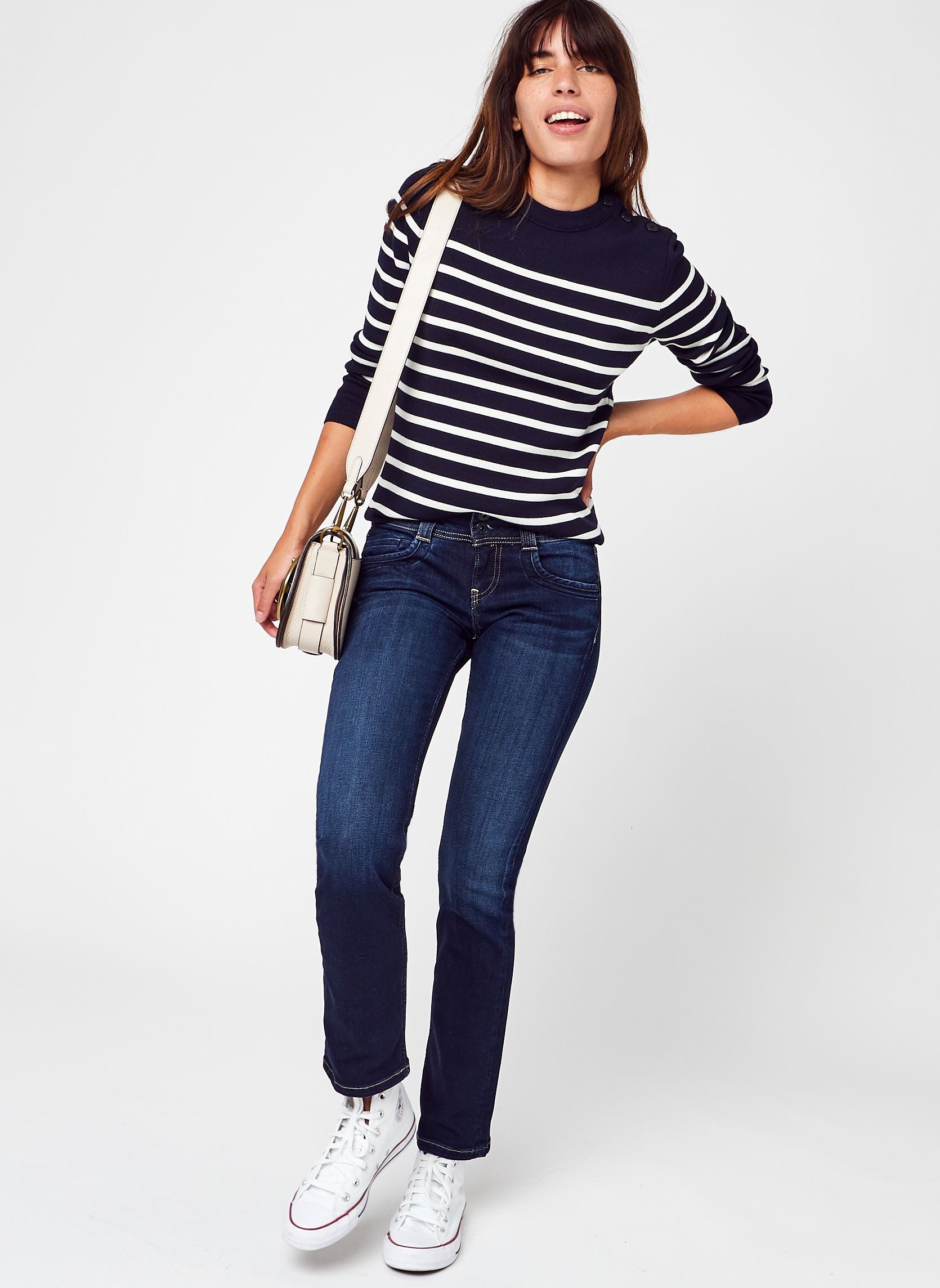Pulls Pull Marin '' Briac'' Femme femme bleu Armor Lux Pulls Pull Marin '' Briac'' Femme femme bleu RICH NAVY - NATURE