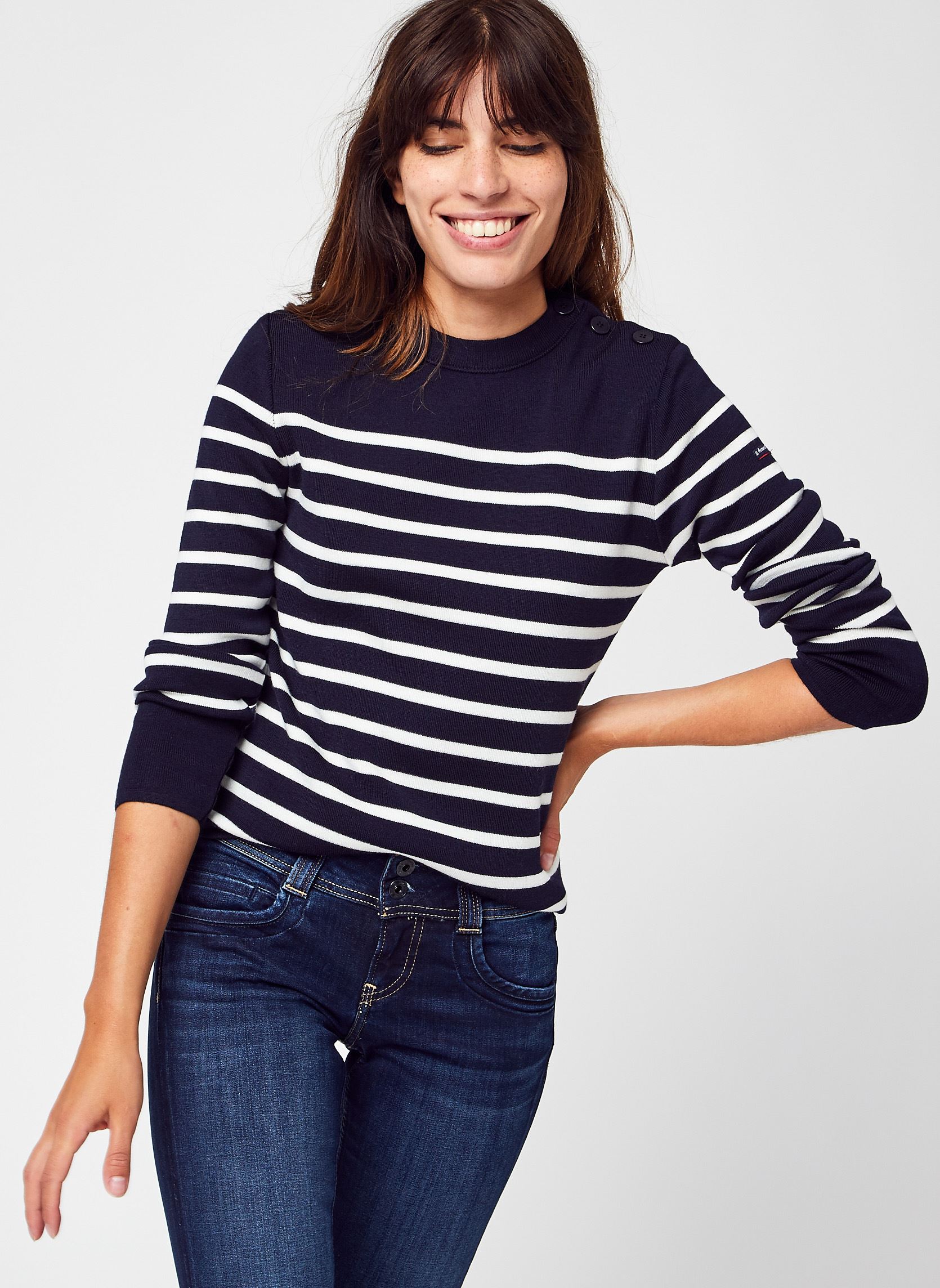 Vêtements Armor Lux Pull Marin '' Briac'' Femme pour Accessoires - vue 2