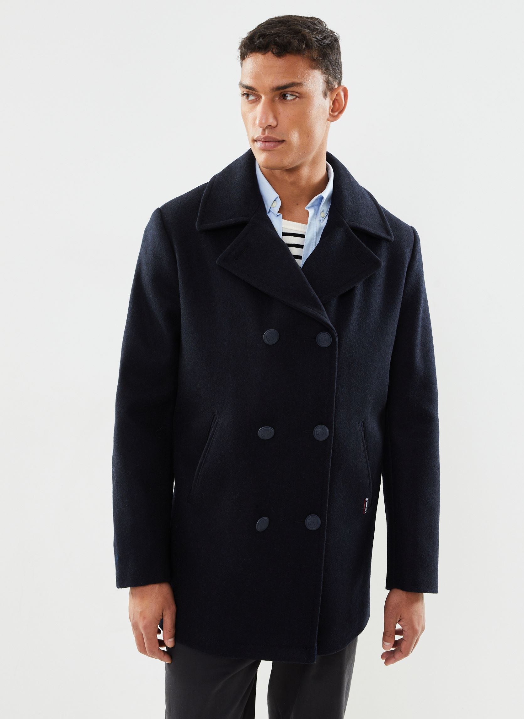 Manteaux classiques Caban homme bleu Armor Lux Manteaux classiques Caban homme bleu 300 NAVIRE