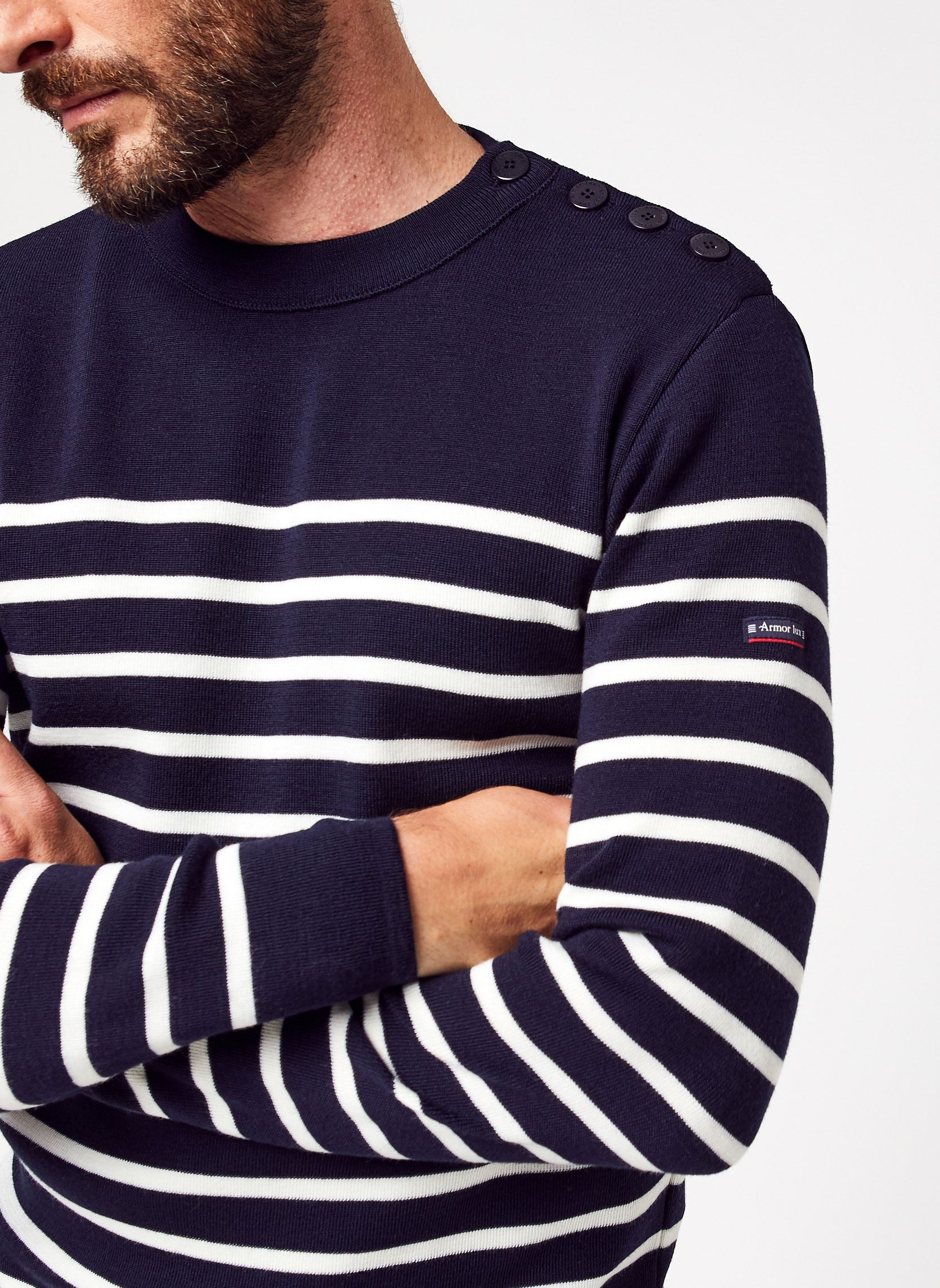 Pulls Pull Marin Goulenez homme bleu Armor Lux Pulls Pull Marin Goulenez homme bleu Navire Milk