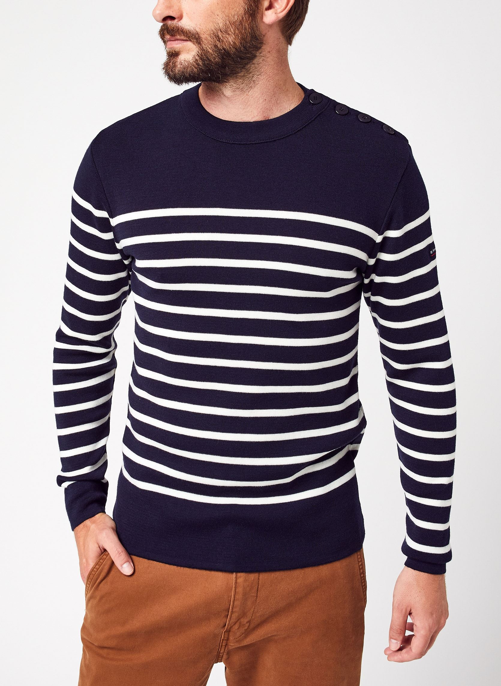 Pulls Pull Marin Goulenez homme bleu Armor Lux Pulls Pull Marin Goulenez homme bleu Navire Milk