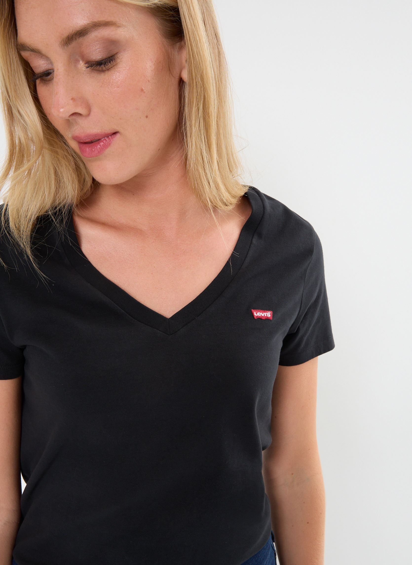 T-Shirts Perfect Vneck damen schwarz Levi's T-Shirts Perfect Vneck damen schwarz CAVIAR