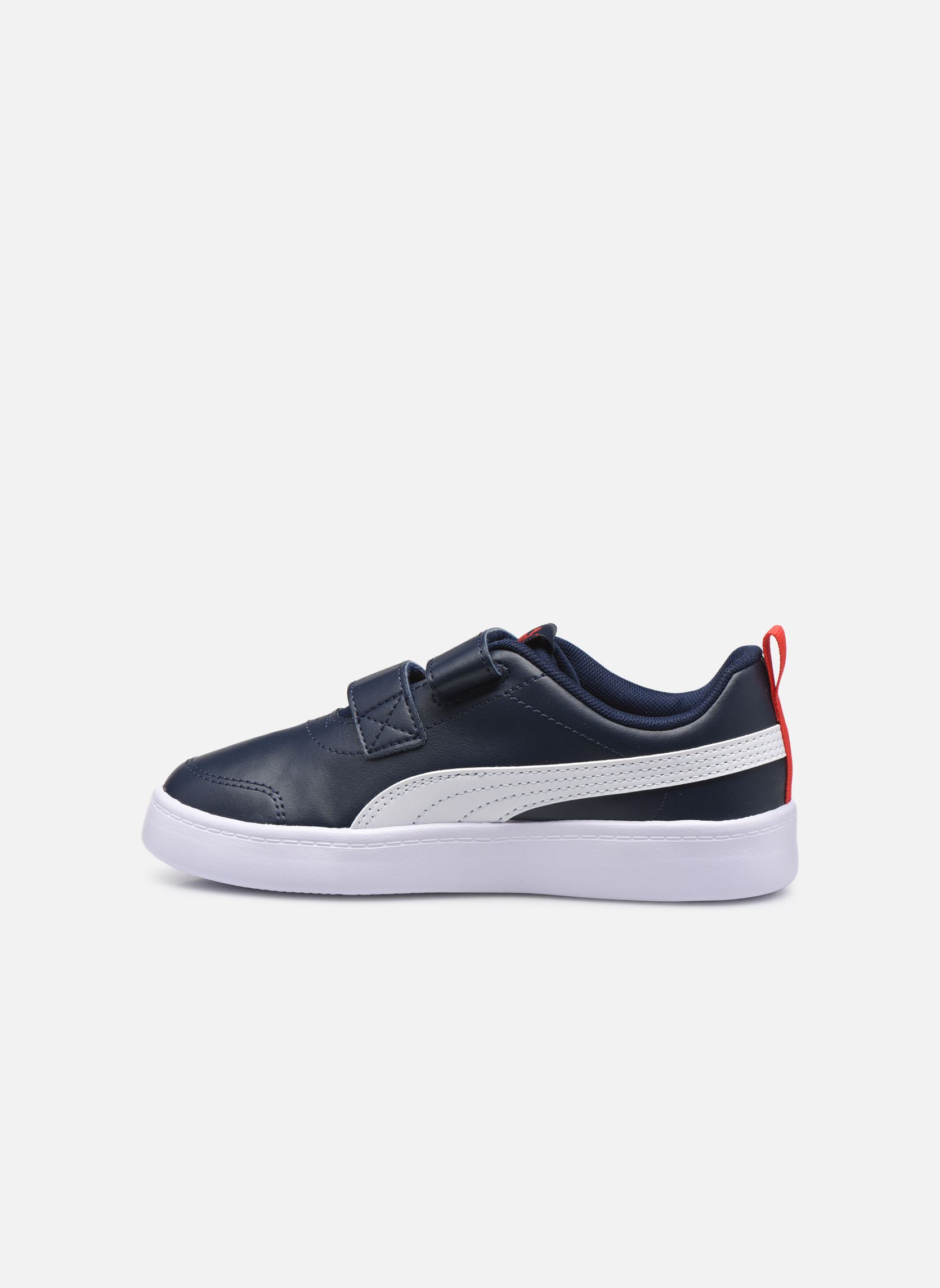 Niedrige Sneaker Ps Courtflex V2 blau Puma Niedrige Sneaker Ps Courtflex V2 blau PEACOAT-HIGH RISK RED