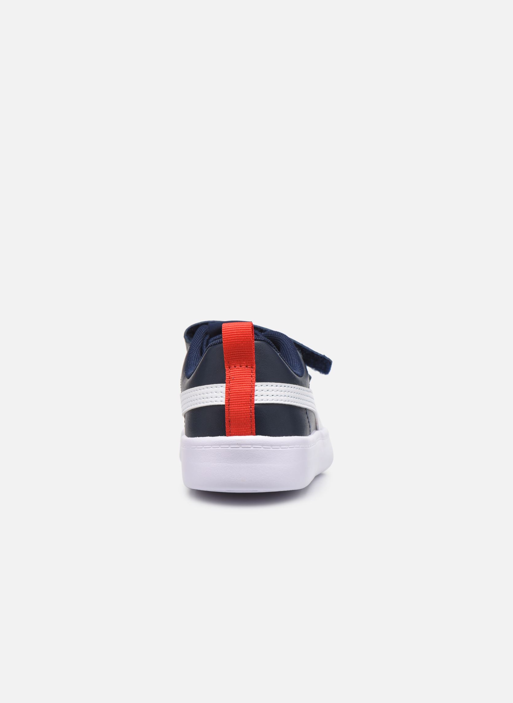 Niedrige Sneaker Ps Courtflex V2 blau Puma Niedrige Sneaker Ps Courtflex V2 blau PEACOAT-HIGH RISK RED