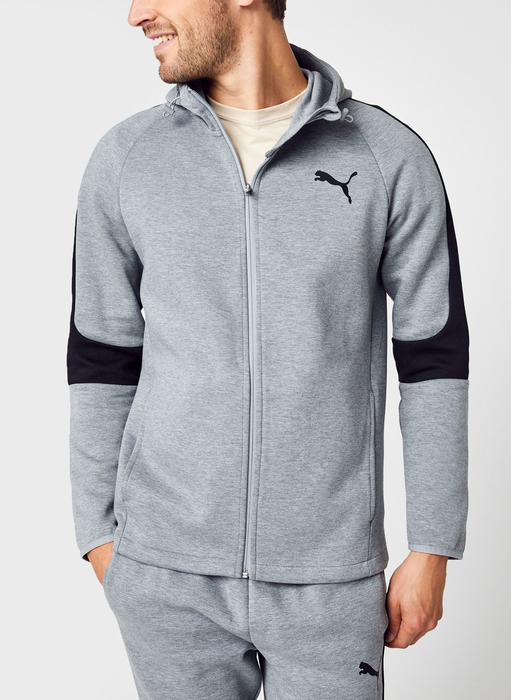 Sweat shirt Puma EVOSTRIPE CORE FZ HOODIE EU - vue 3