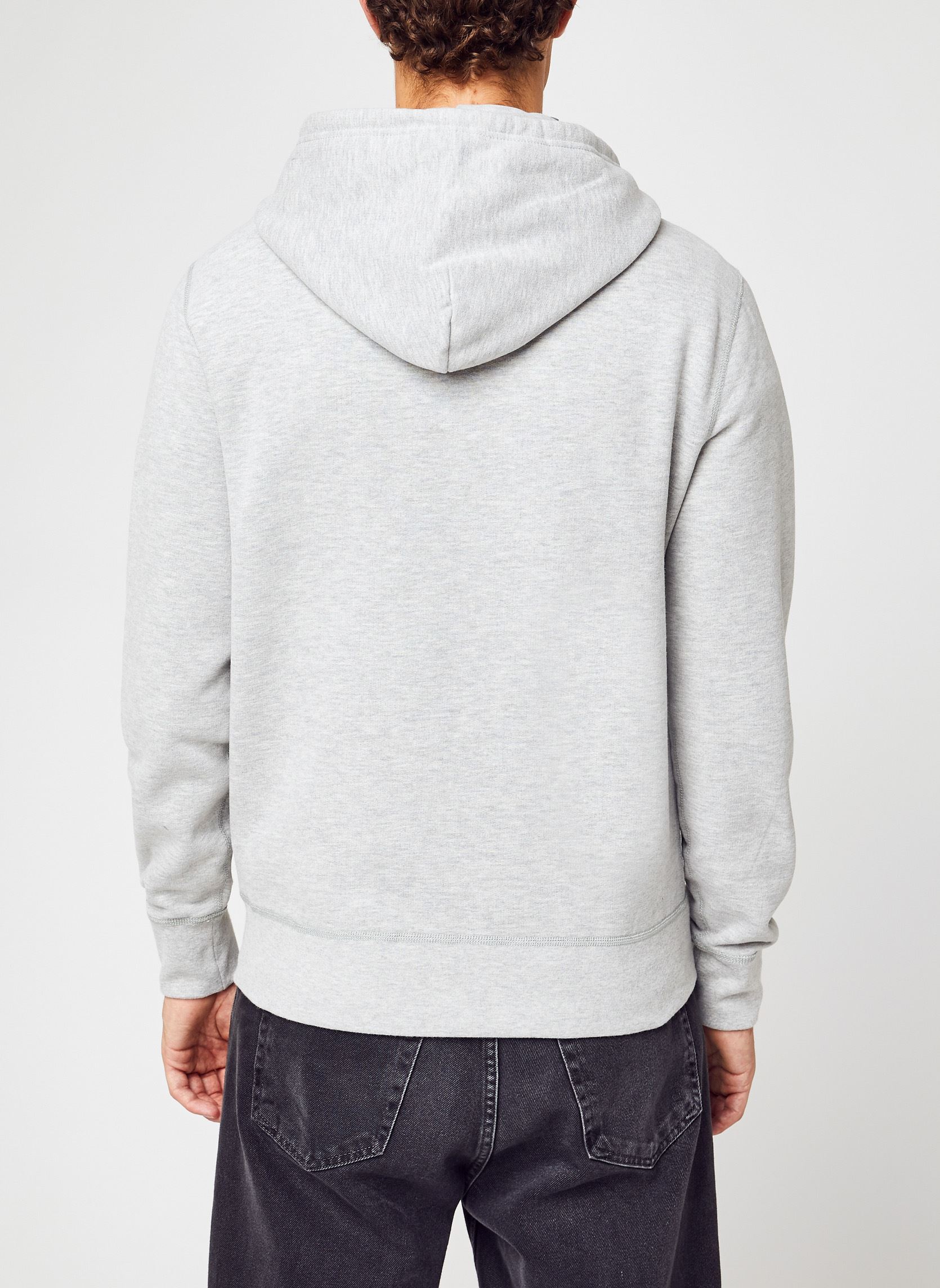Sweats zippés Le sweat à capuche RL en molleton homme gris Polo Ralph Lauren Sweats zippés Le sweat à capuche RL en molleton homme gris ANDOVER HEATHER