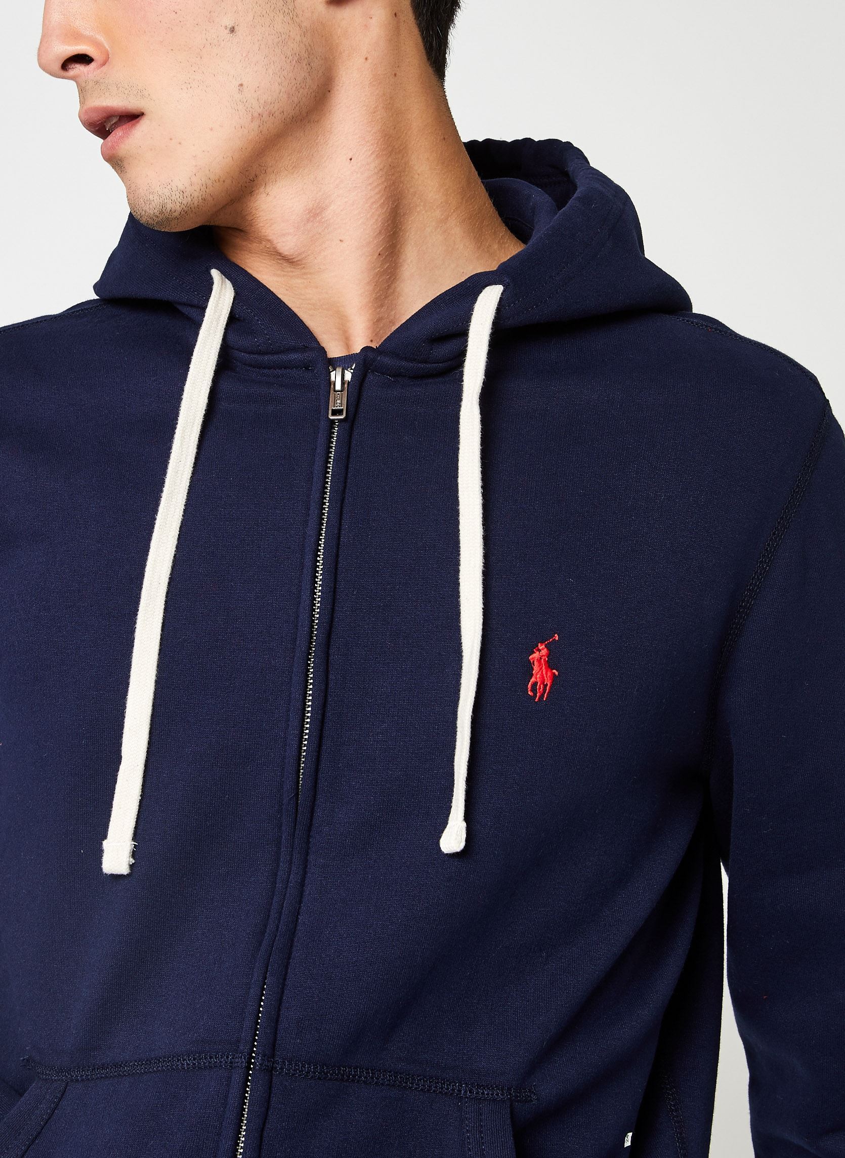 Sweats zippés Le sweat à capuche RL en molleton homme bleu Polo Ralph Lauren Sweats zippés Le sweat à capuche RL en molleton homme bleu CRUISE NAVY
