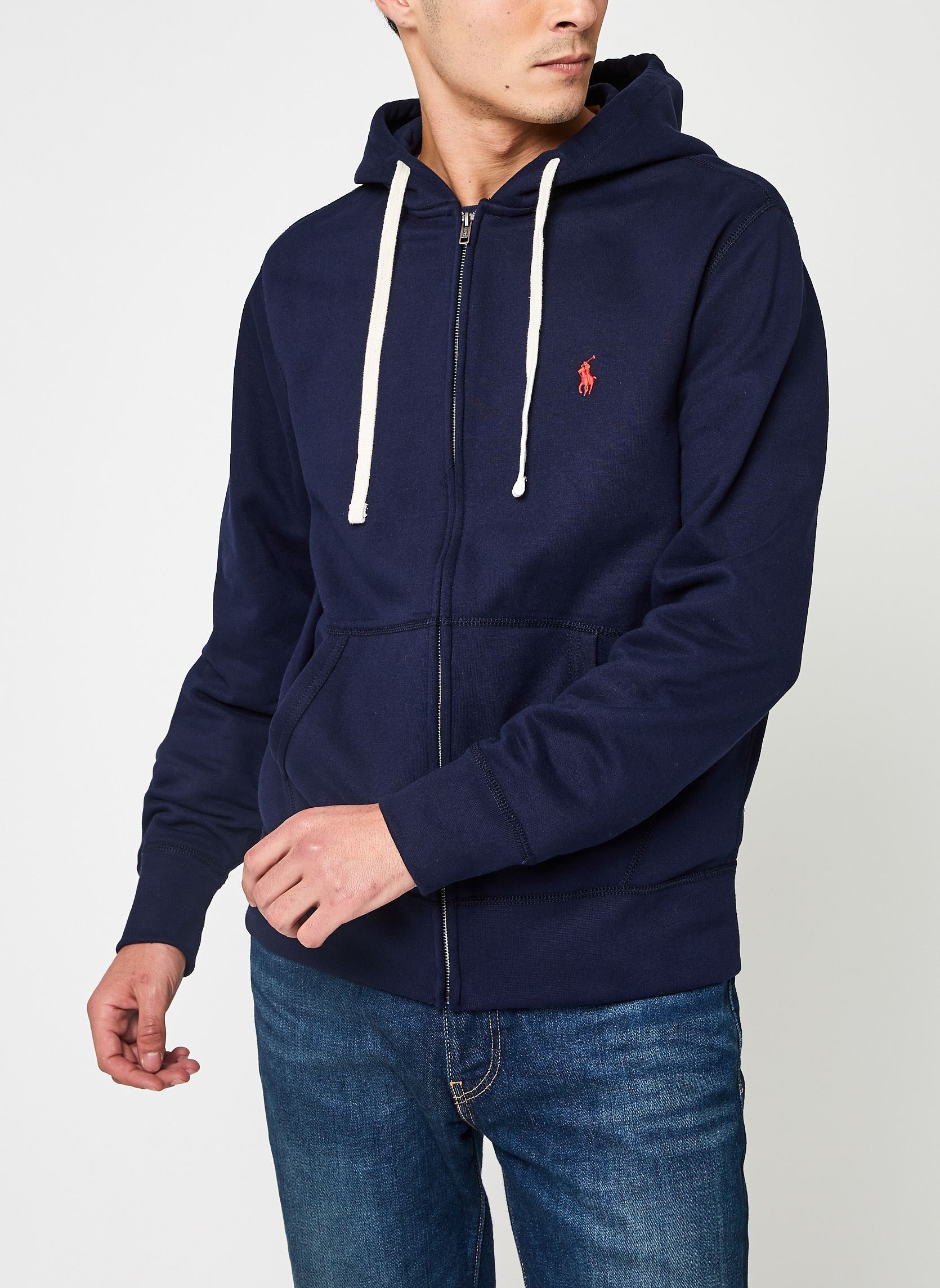 Sweats zippés Le sweat à capuche RL en molleton homme bleu Polo Ralph Lauren Sweats zippés Le sweat à capuche RL en molleton homme bleu CRUISE NAVY