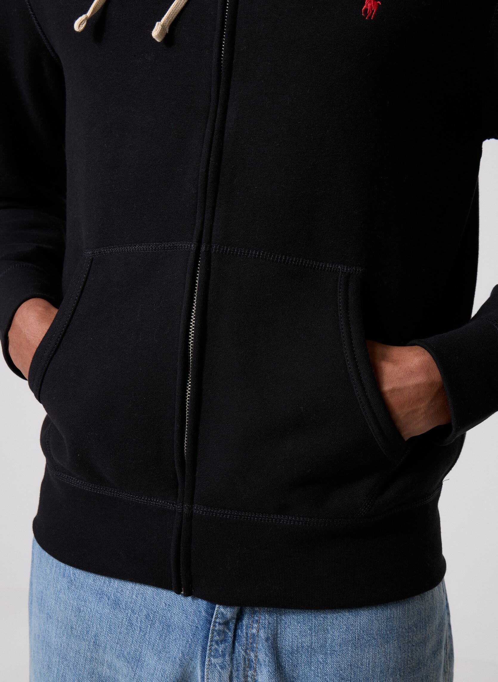 Sweaters met rits Le sweat à capuche RL en molleton heren zwart Polo Ralph Lauren Sweaters met rits Le sweat à capuche RL en molleton heren zwart POLO BLACK