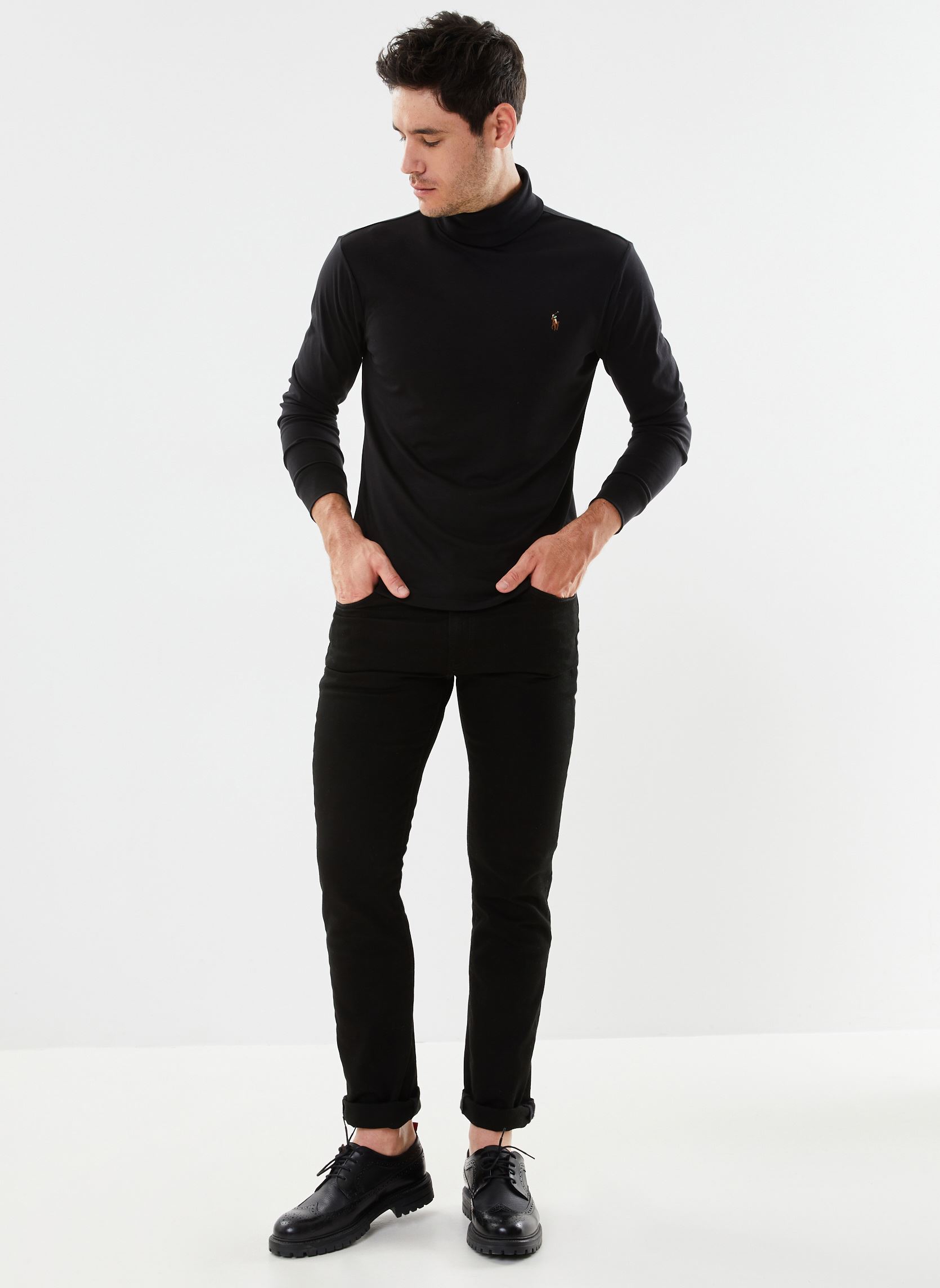 Pullover Col roulé en coton PIMA doux herren schwarz Polo Ralph Lauren Pullover Col roulé en coton PIMA doux herren schwarz POLO BLACK