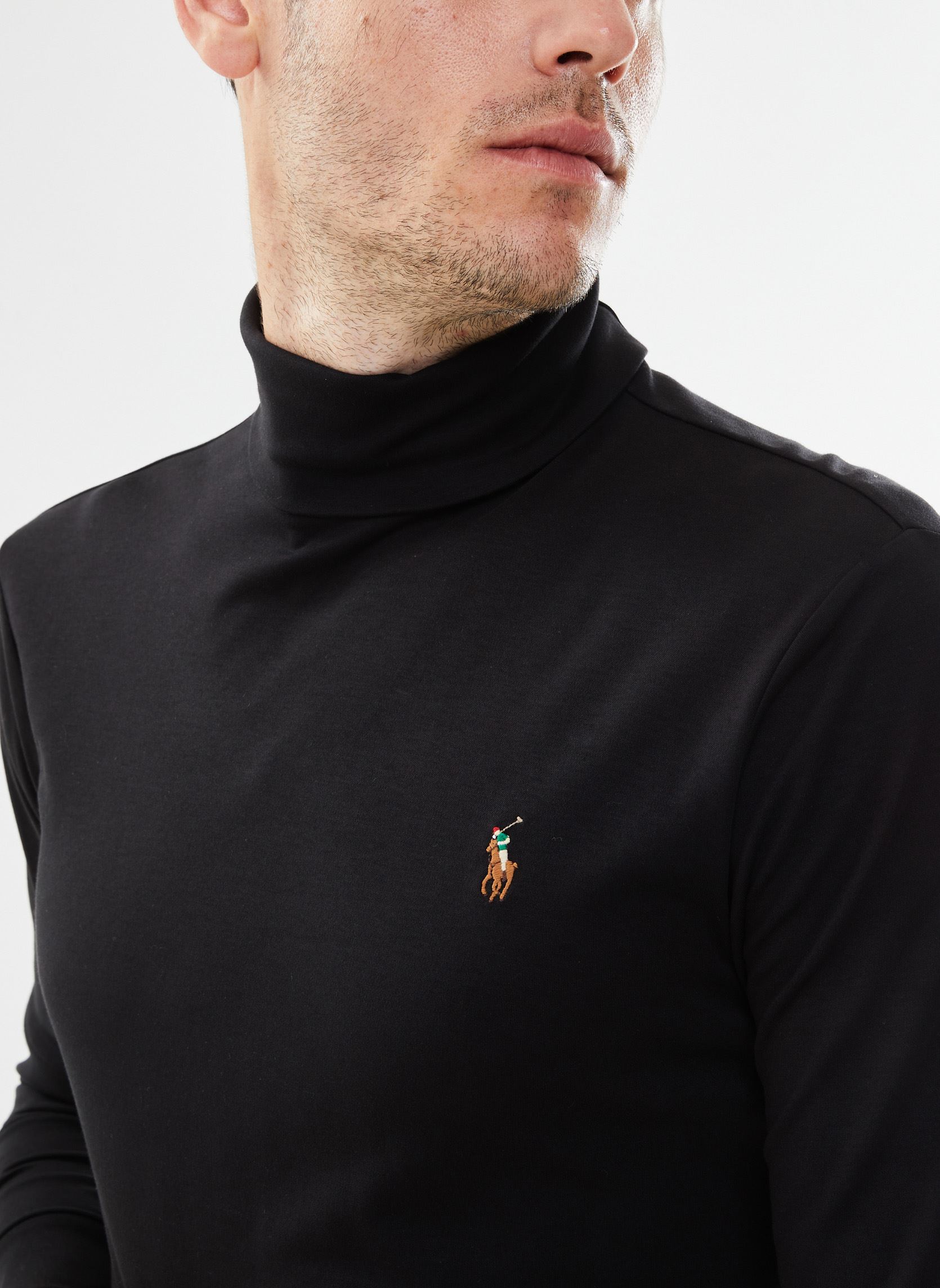 Pullover Col roulé en coton PIMA doux herren schwarz Polo Ralph Lauren Pullover Col roulé en coton PIMA doux herren schwarz POLO BLACK