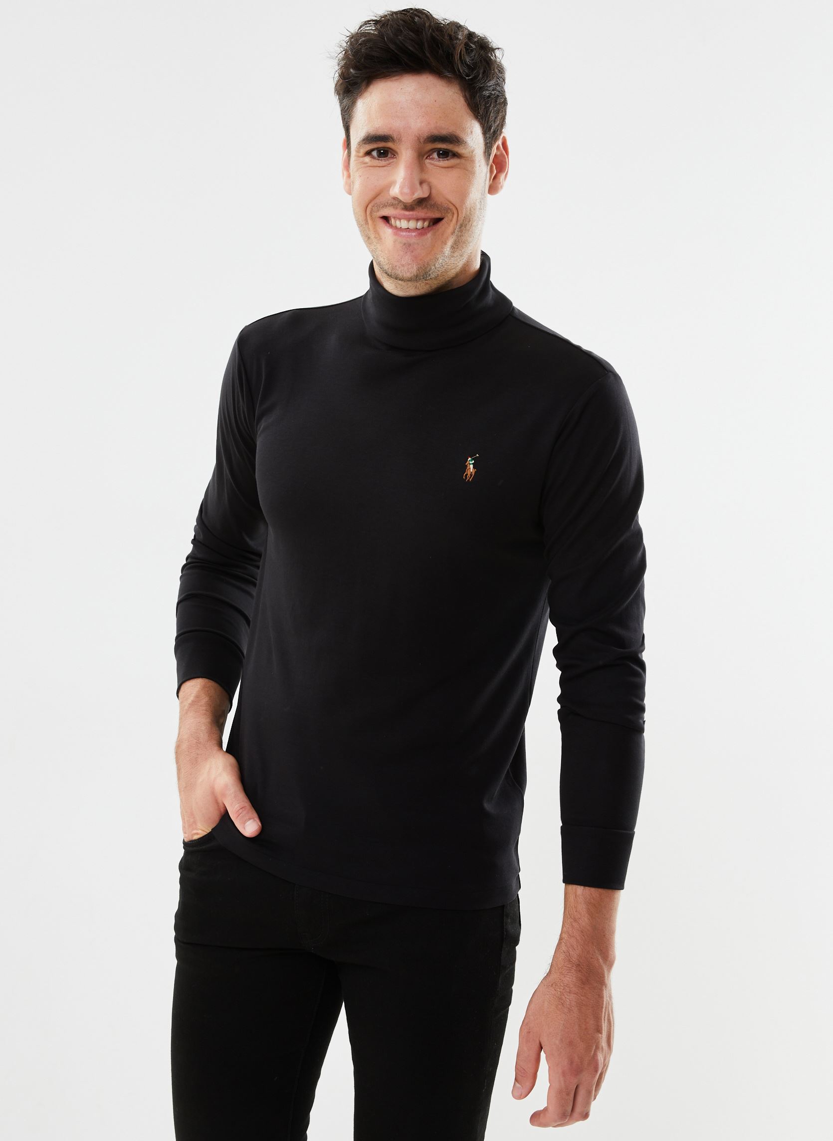 Pullover Col roulé en coton PIMA doux herren schwarz Polo Ralph Lauren Pullover Col roulé en coton PIMA doux herren schwarz POLO BLACK