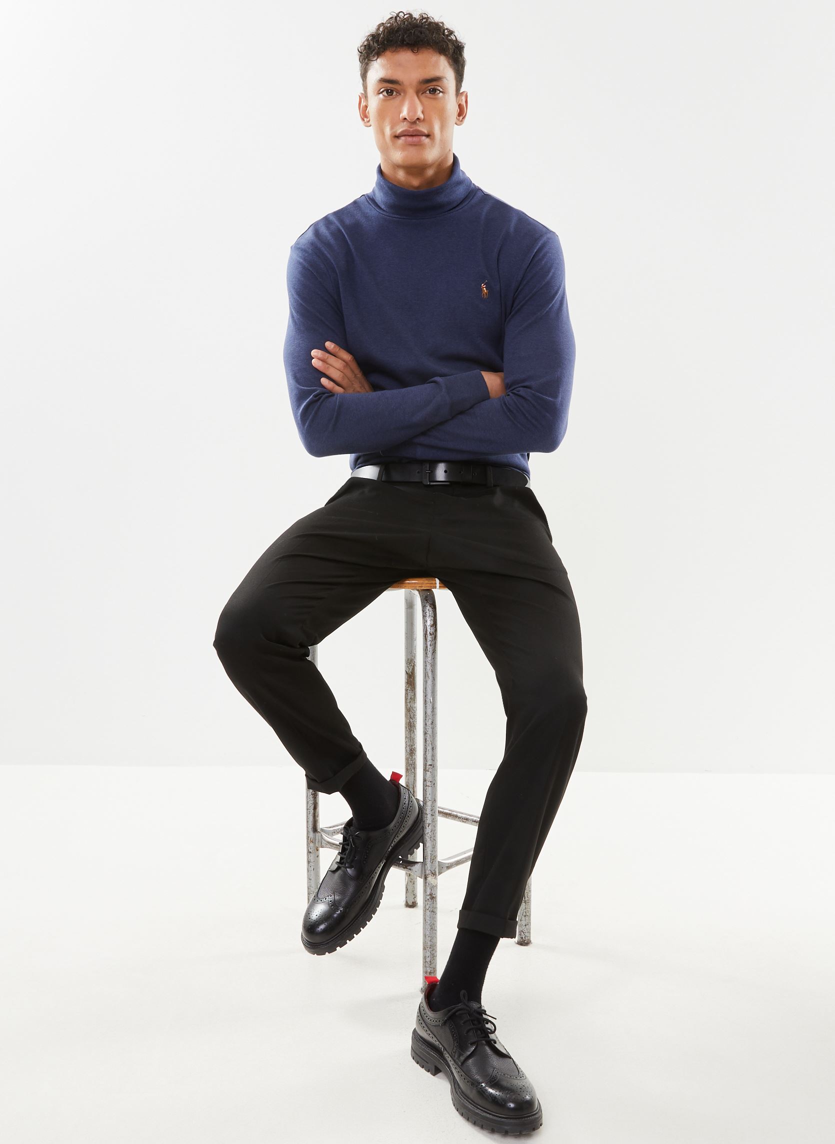 Pullover Col roulé en coton PIMA doux herren blau Polo Ralph Lauren Pullover Col roulé en coton PIMA doux herren blau SPRING NAVY HEATHER
