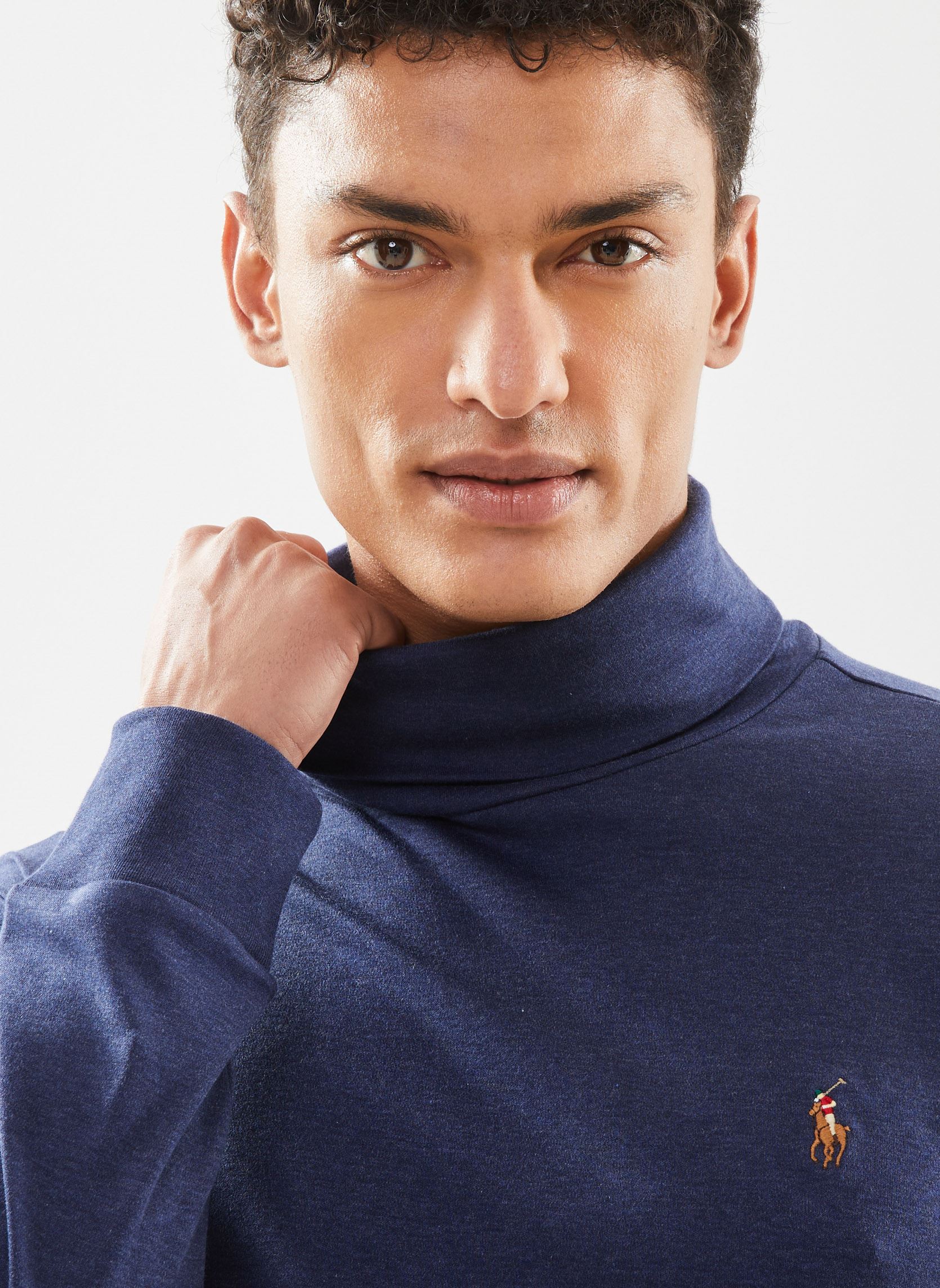Pullover Col roulé en coton PIMA doux herren blau Polo Ralph Lauren Pullover Col roulé en coton PIMA doux herren blau SPRING NAVY HEATHER