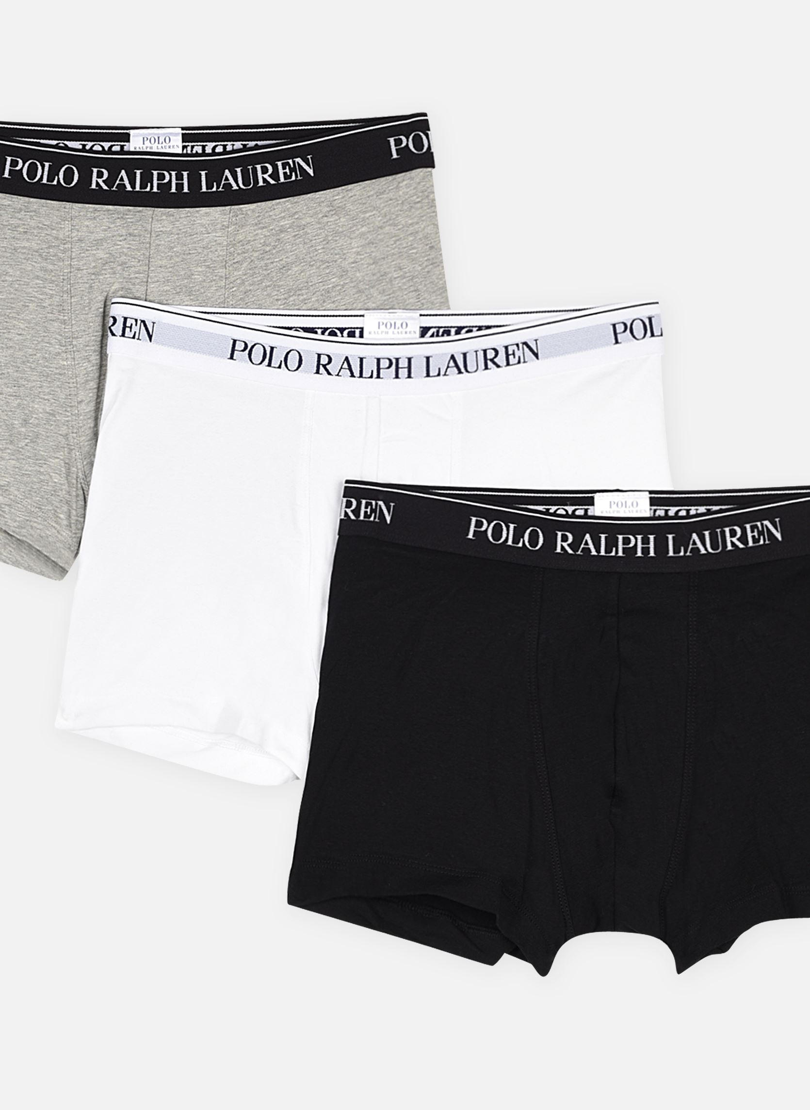 Hosen Lot de 3 slips-boxers en coton stretch herren weiß Polo Ralph Lauren Hosen Lot de 3 slips-boxers en coton stretch herren weiß 3PK WHITE/POLO BLK/ANDOVER HTR
