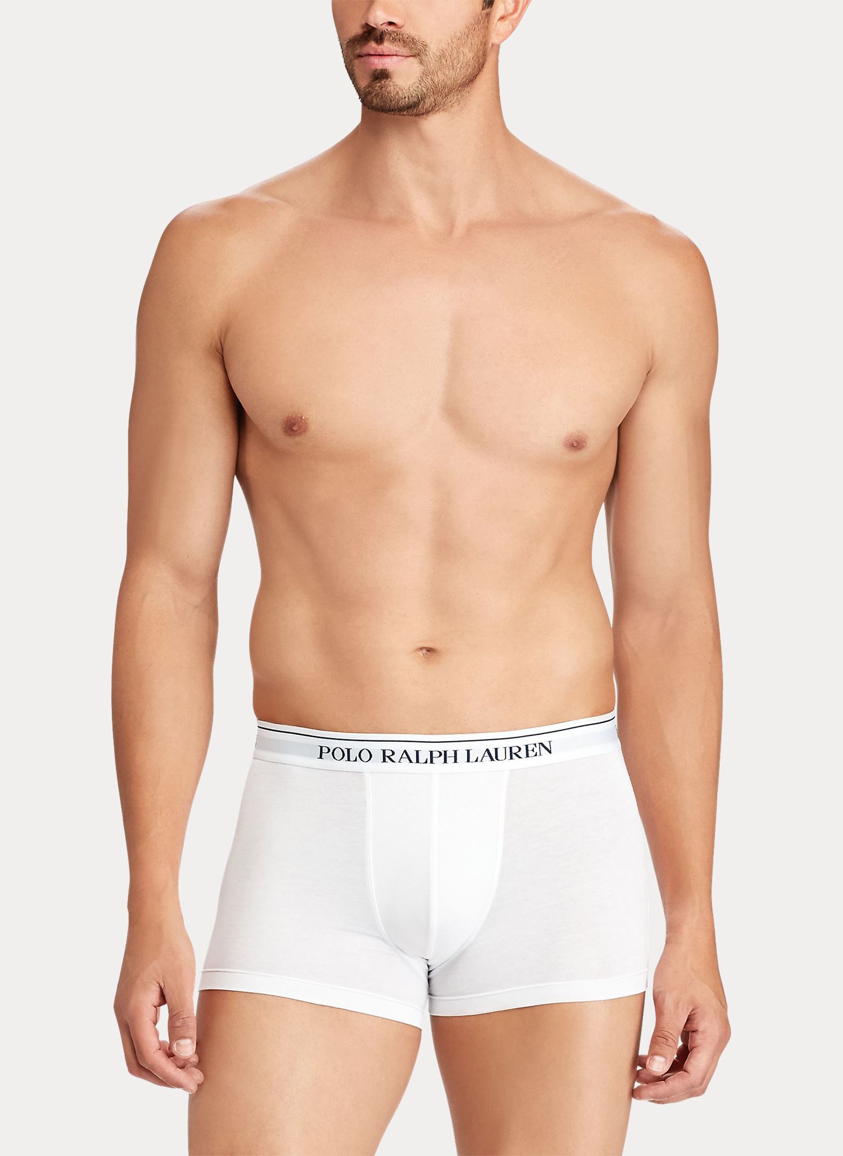 Pantalons Lot de 3 slips-boxers en coton stretch homme blanc Polo Ralph Lauren Pantalons Lot de 3 slips-boxers en coton stretch homme blanc 3PK WHITE/WHITE/WHITE