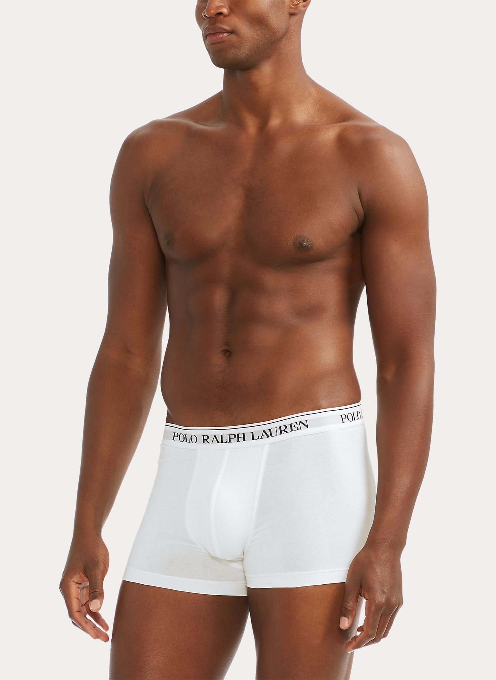 Pantalons Lot de 3 slips-boxers en coton stretch homme blanc Polo Ralph Lauren Pantalons Lot de 3 slips-boxers en coton stretch homme blanc 3PK WHITE/WHITE/WHITE