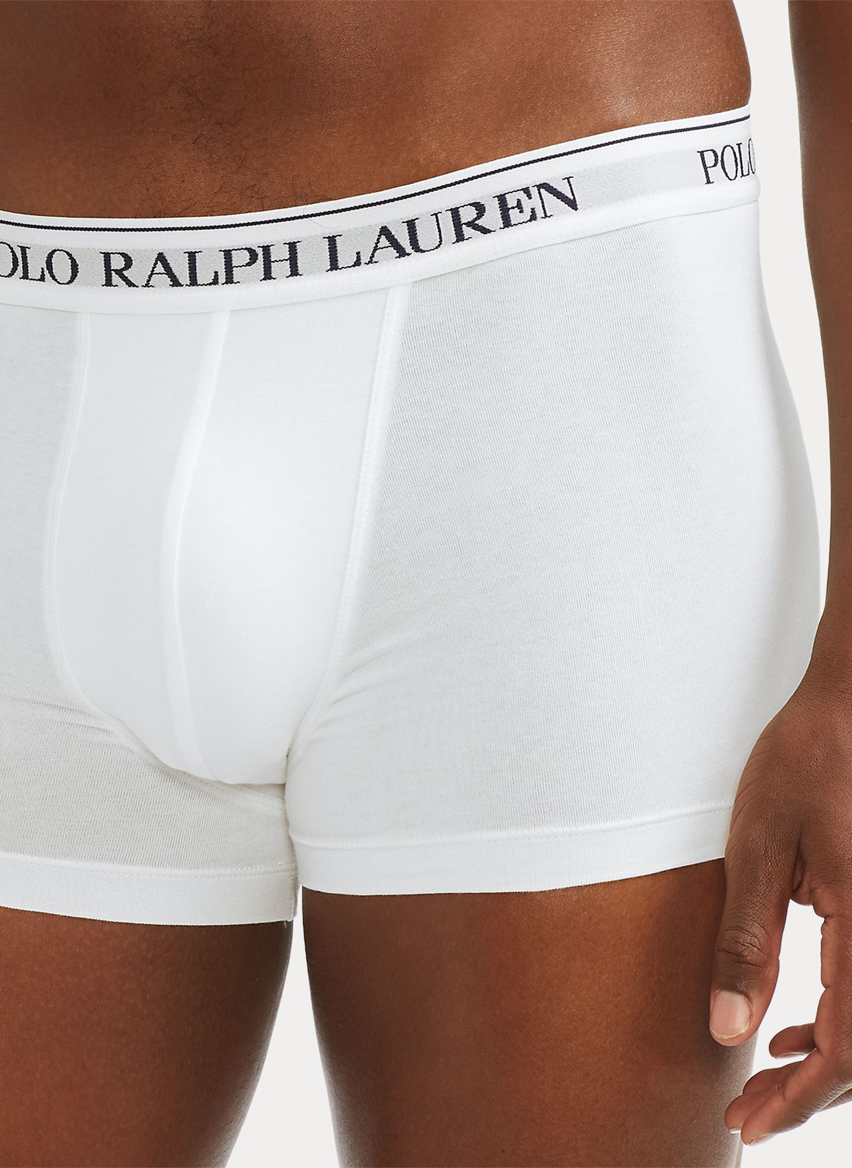 Pantalons Lot de 3 slips-boxers en coton stretch homme blanc Polo Ralph Lauren Pantalons Lot de 3 slips-boxers en coton stretch homme blanc 3PK WHITE/WHITE/WHITE