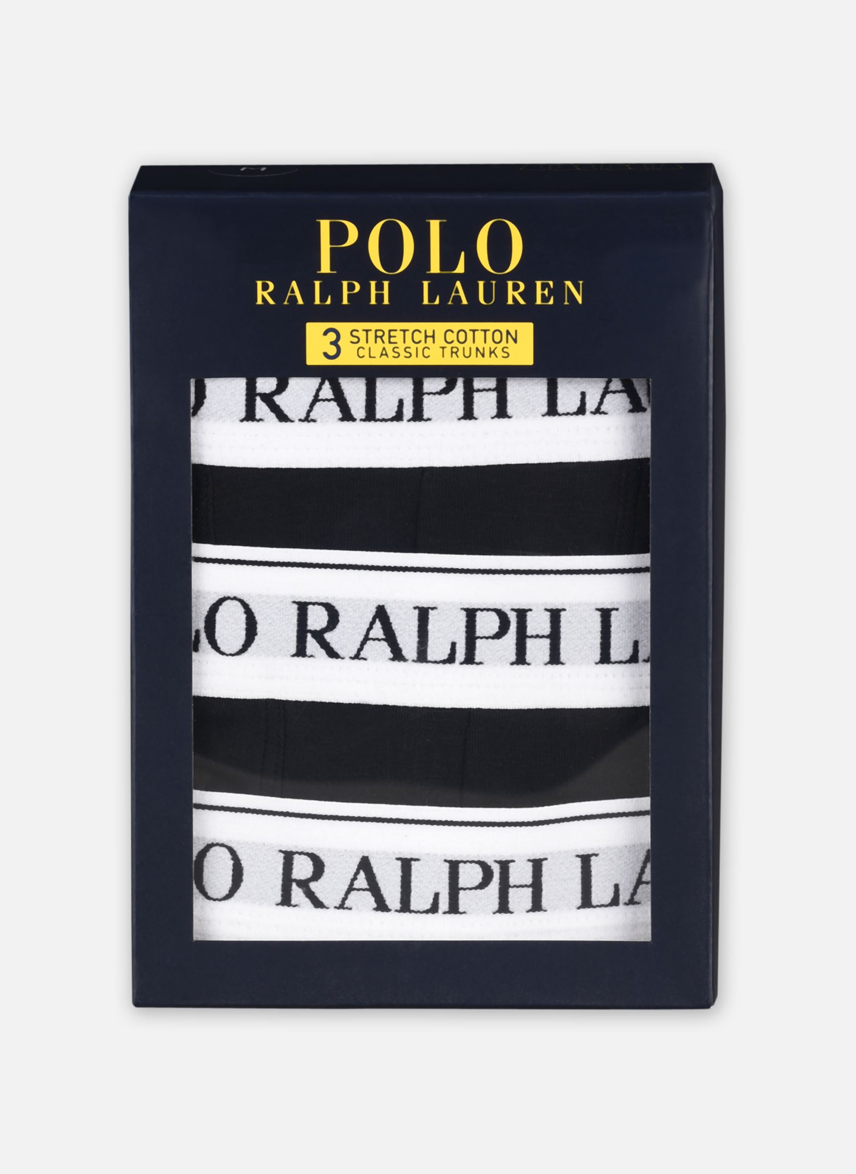 Pantalons 3 slips-boxers classiques coton stretch homme noir Polo Ralph Lauren Pantalons 3 slips-boxers classiques coton stretch homme noir 3PK BLK WHT/BLK WHT/BLK WHT
