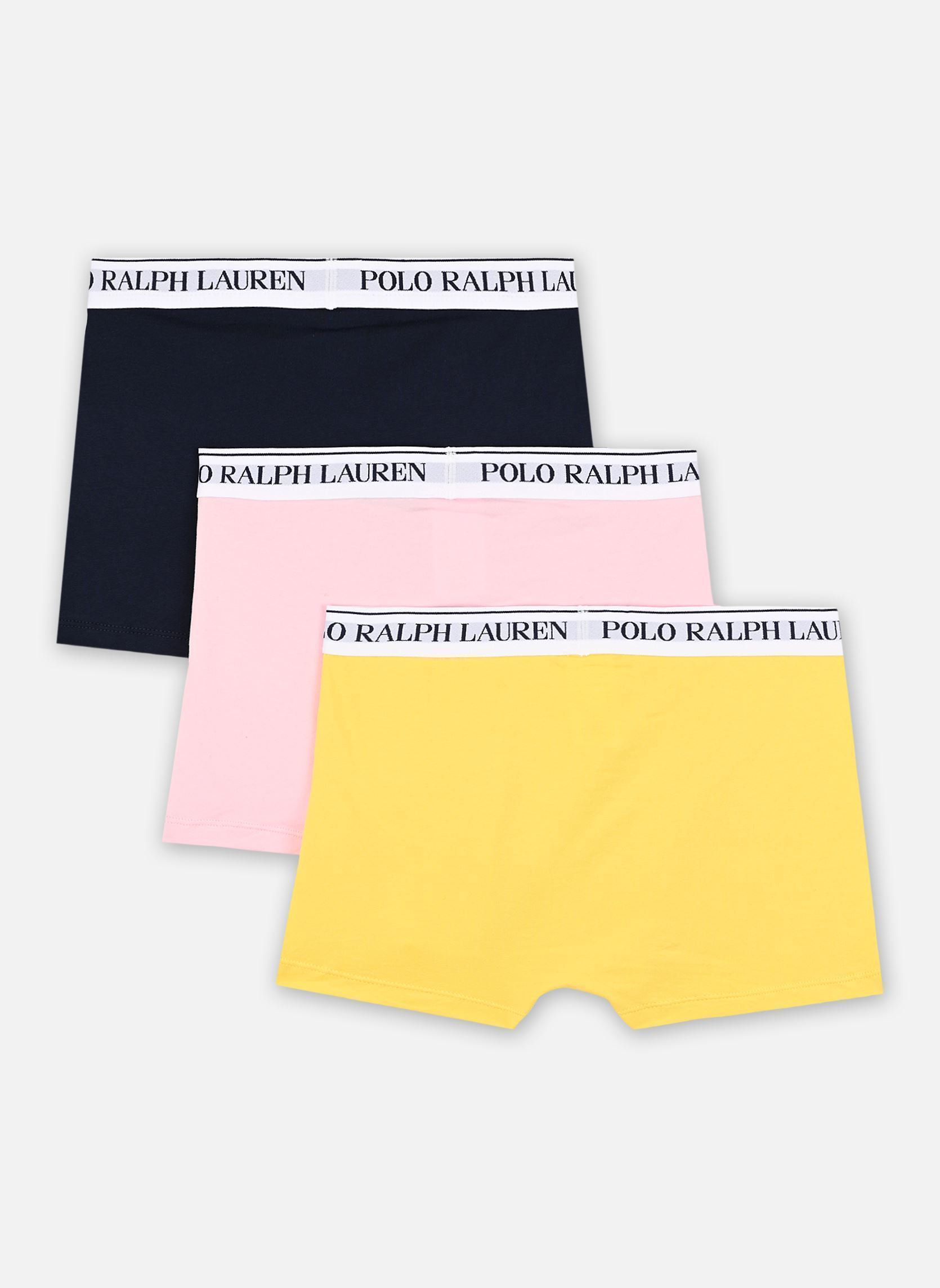 Pantalons 3 slips-boxers classiques coton stretch homme multicolore Polo Ralph Lauren Pantalons 3 slips-boxers classiques coton stretch homme multicolore 3PK NAVY/YLLOW/BATH PINK