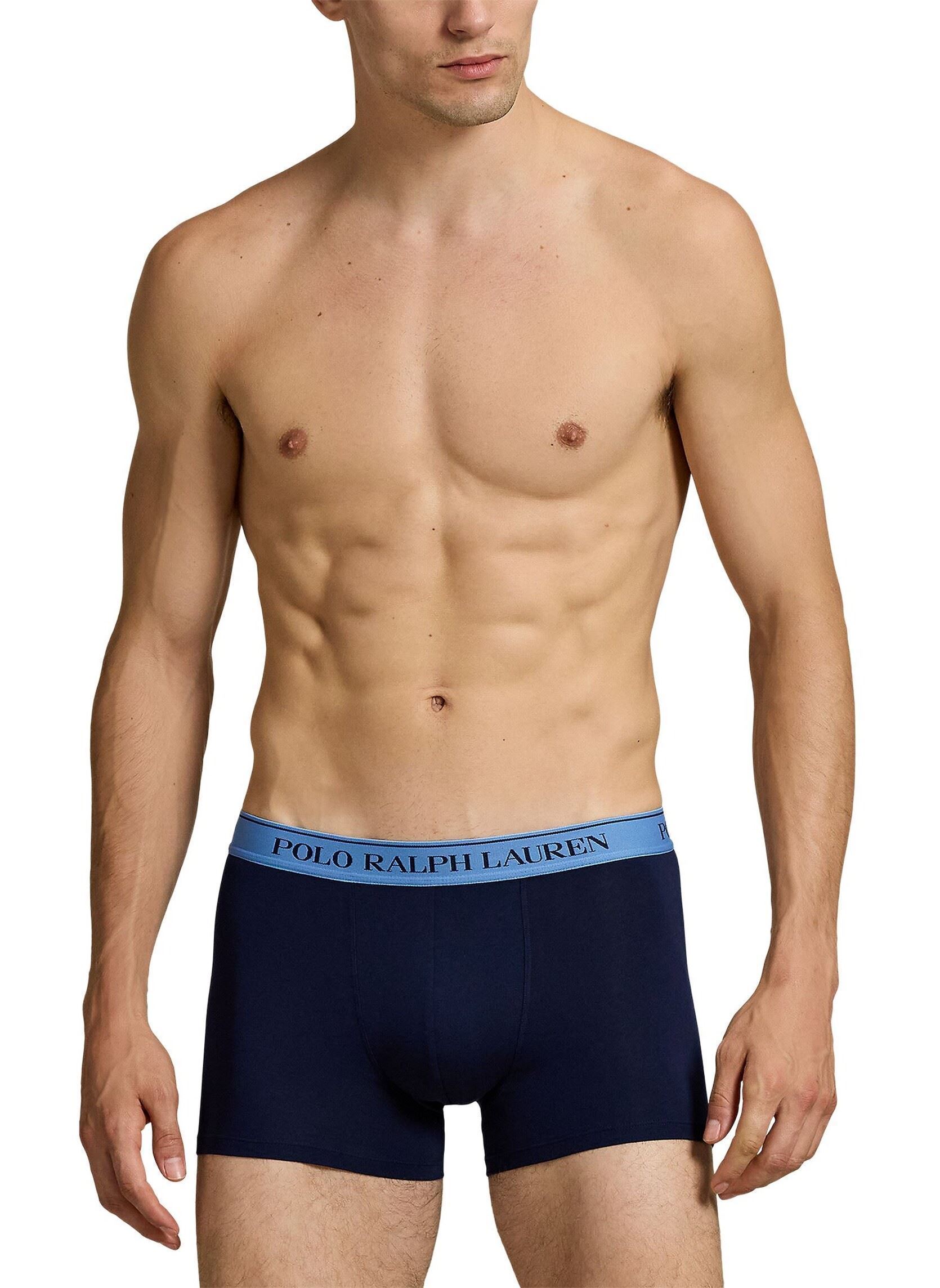 Pantalons 3 slips-boxers classiques coton stretch homme bleu Polo Ralph Lauren Pantalons 3 slips-boxers classiques coton stretch homme bleu 3PK CRUISE NAVY MULTI WB