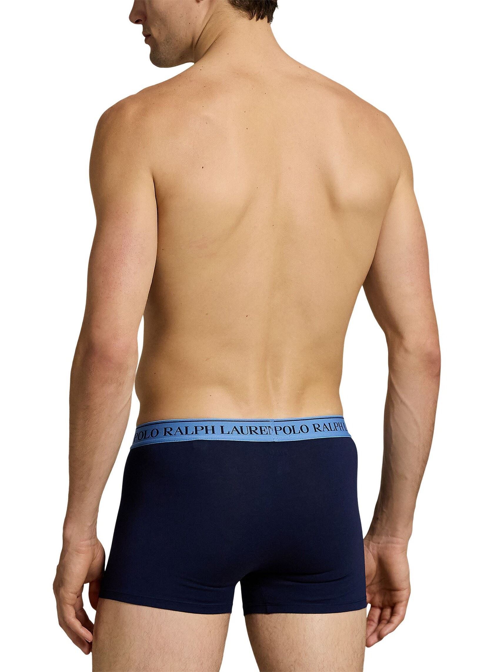 Pantalons 3 slips-boxers classiques coton stretch homme bleu Polo Ralph Lauren Pantalons 3 slips-boxers classiques coton stretch homme bleu 3PK CRUISE NAVY MULTI WB
