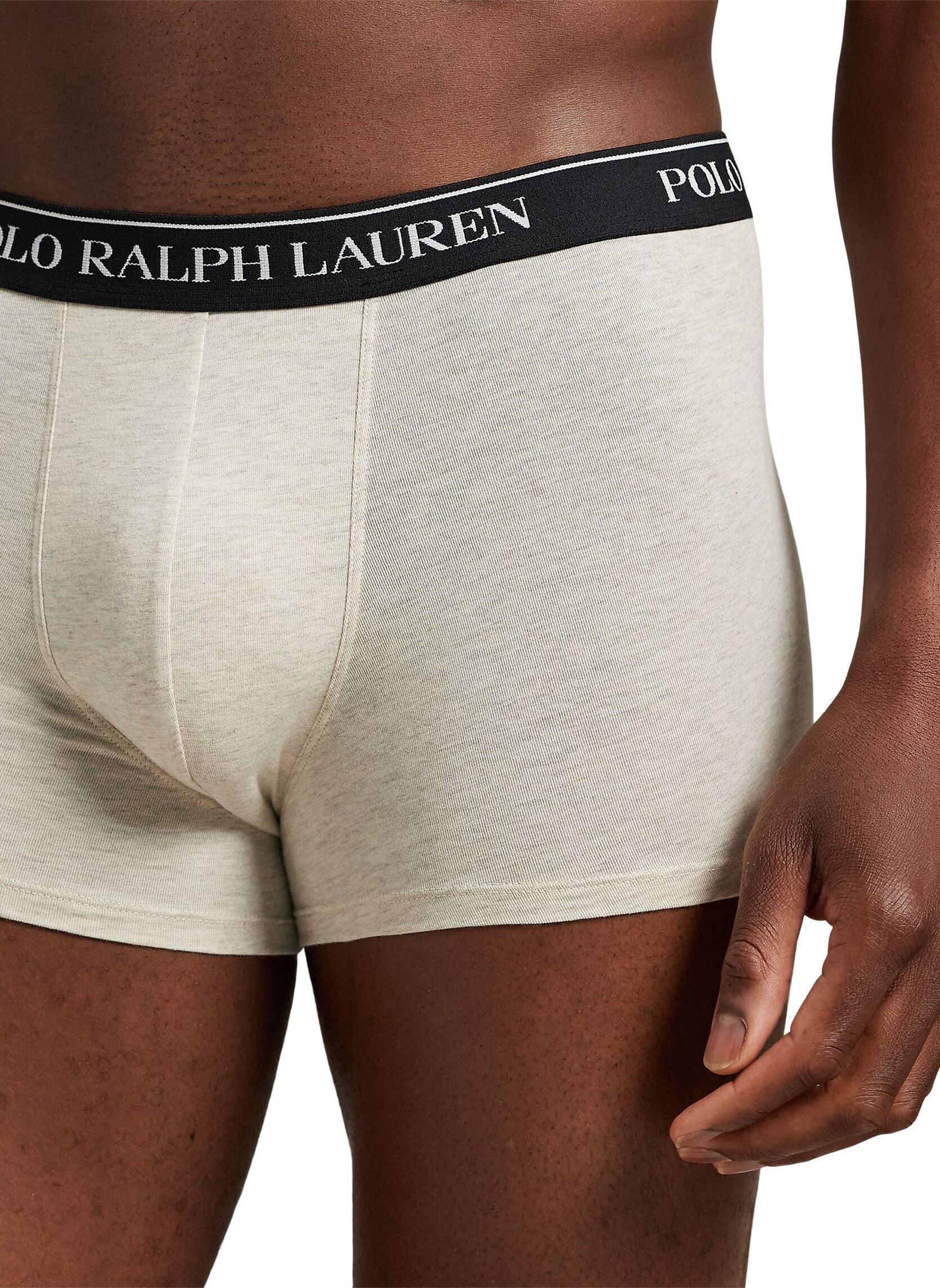 Pantalons 3 slips-boxers classiques coton stretch homme gris Polo Ralph Lauren Pantalons 3 slips-boxers classiques coton stretch homme gris 3PK RSTC NVY/LT SPRT HTR/BLCK