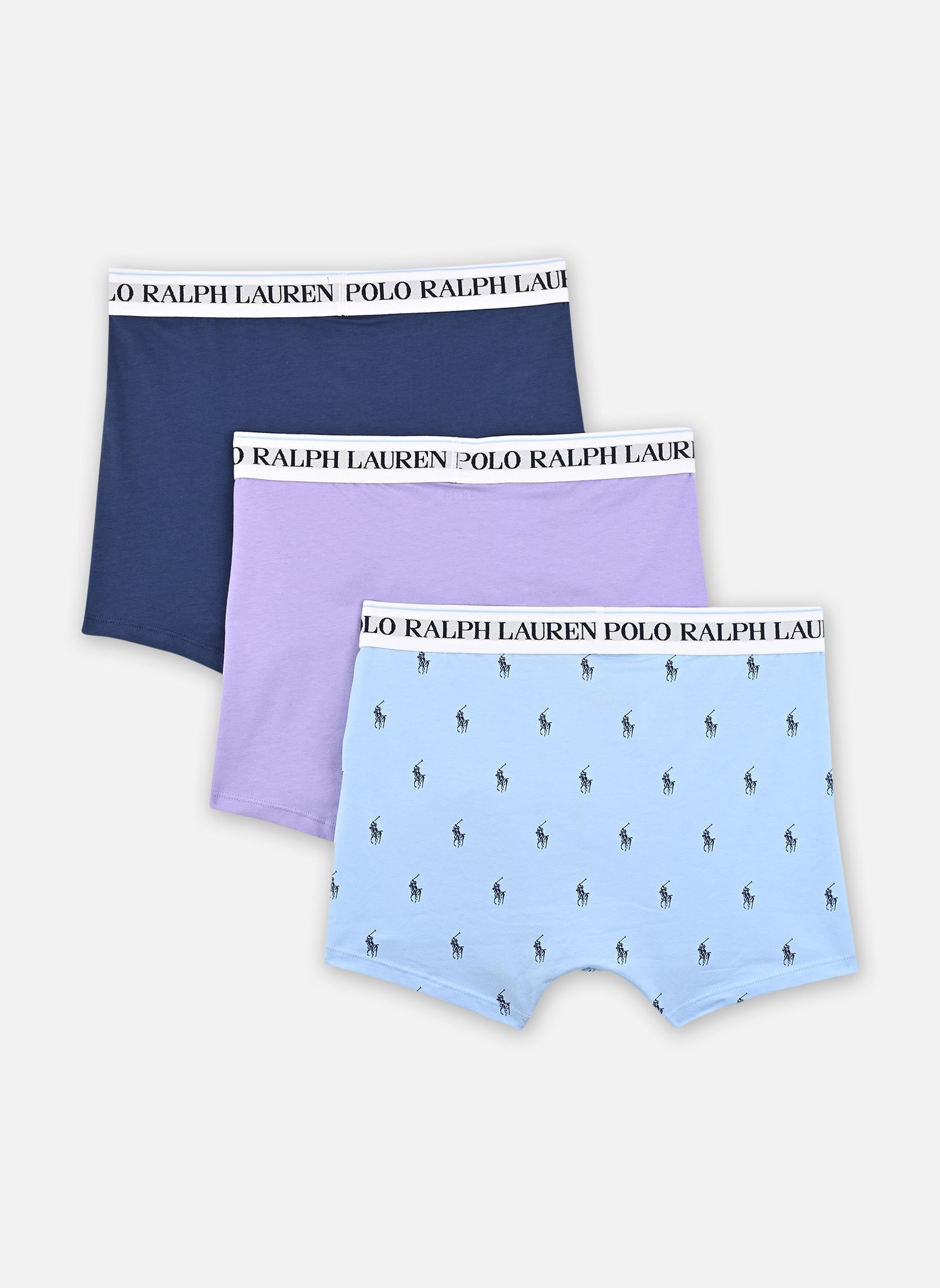 Pantalons 3 slips-boxers classiques coton stretch homme multicolore Polo Ralph Lauren Pantalons 3 slips-boxers classiques coton stretch homme multicolore 3PK LAVNDR/ELT BLU AOPP/LT NVY
