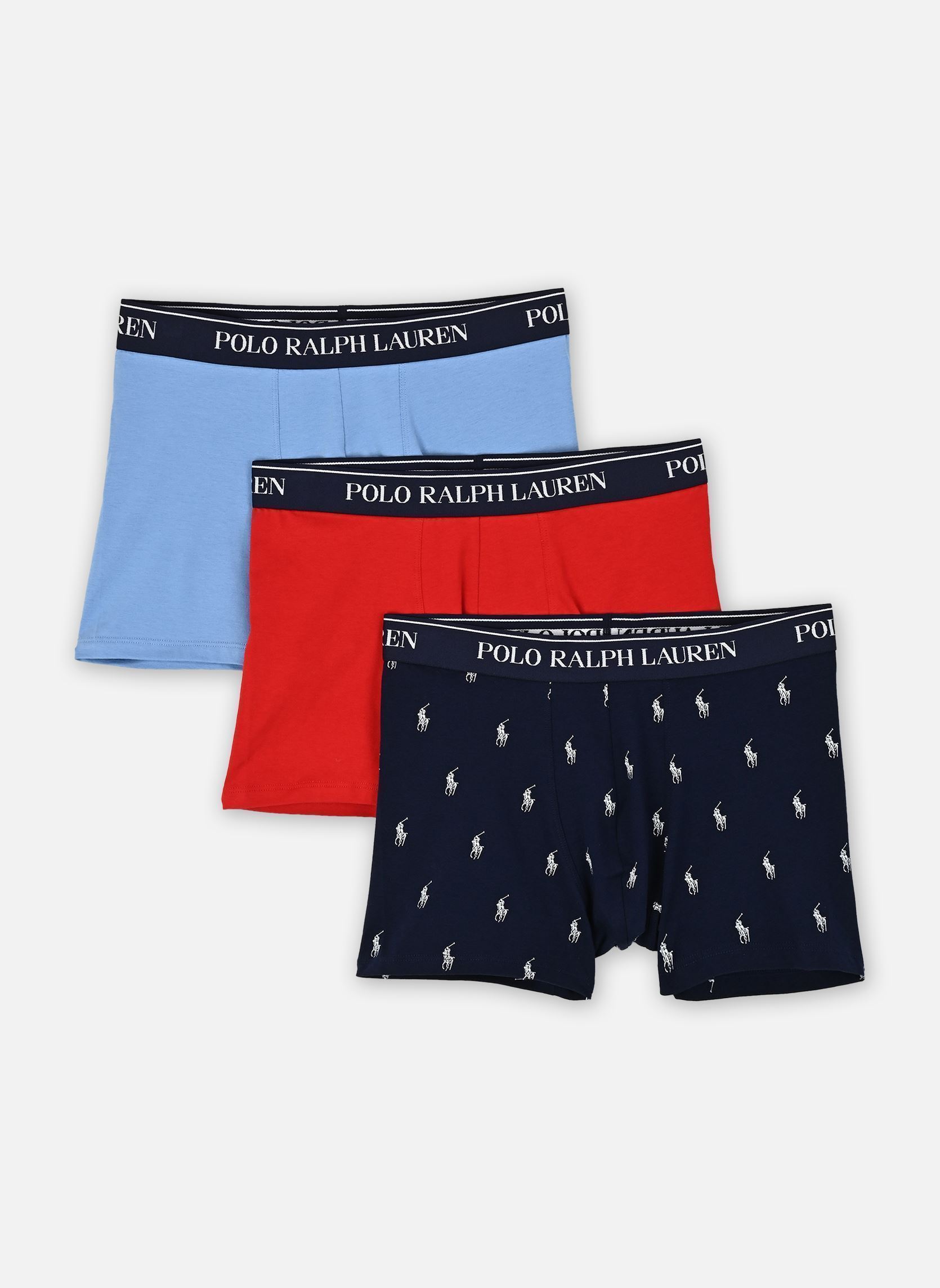 Vêtements Polo Ralph Lauren 3 slips boxers classiques coton stretch pour Homme