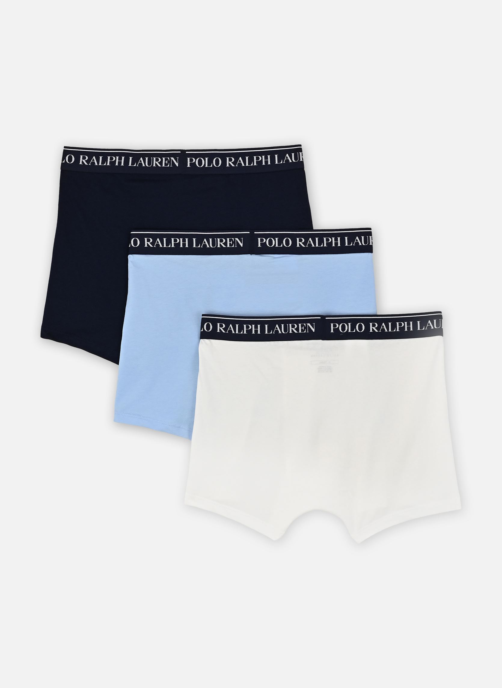 Pantalons 3 slips-boxers classiques coton stretch homme multicolore Polo Ralph Lauren Pantalons 3 slips-boxers classiques coton stretch homme multicolore 3PK PAPER WHT/OFFICE BLUE/NAVY
