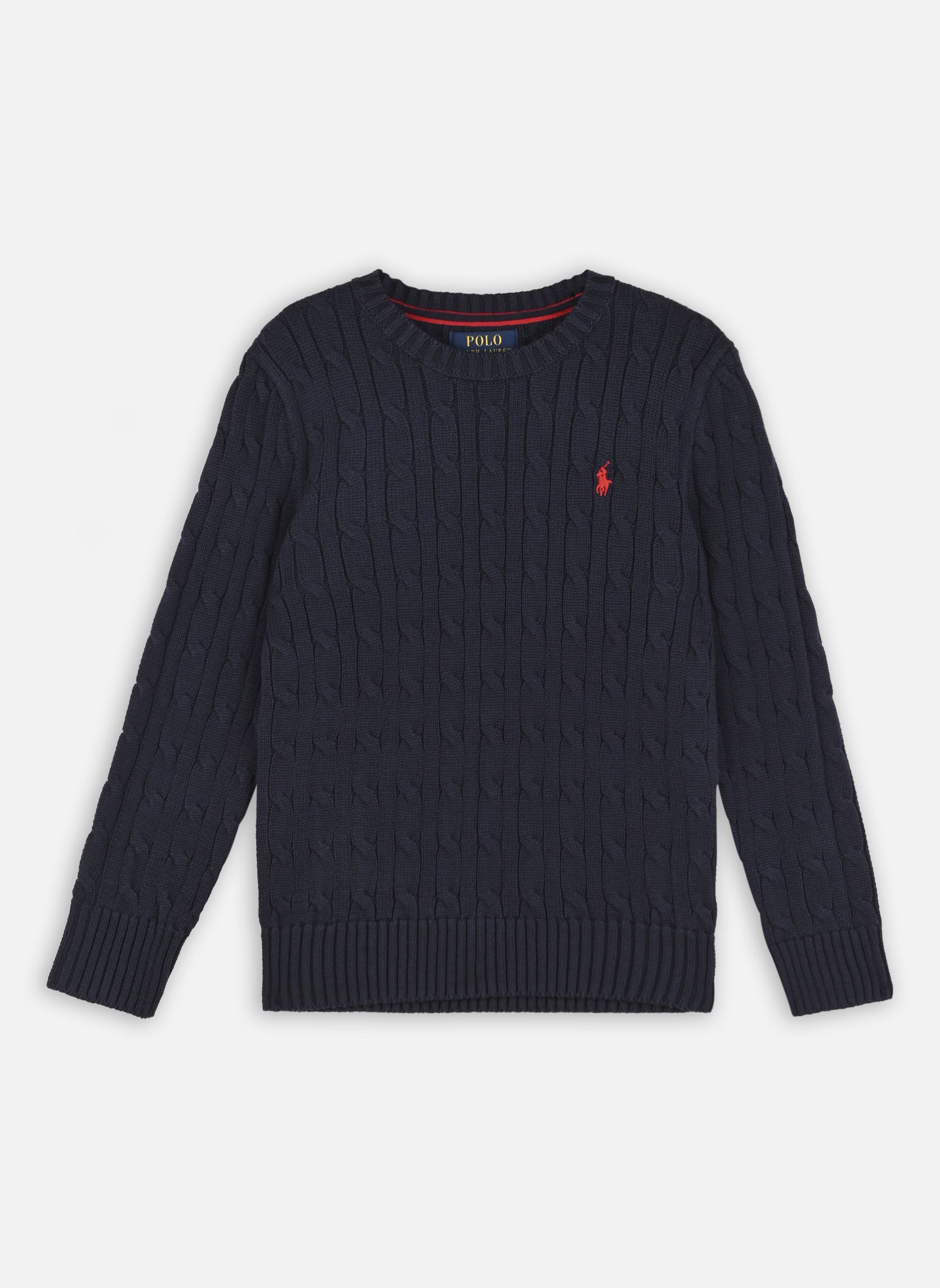 Pull Polo Ralph Lauren PULL COL ROND EN MAILLE TORSADEE EU - vue 4