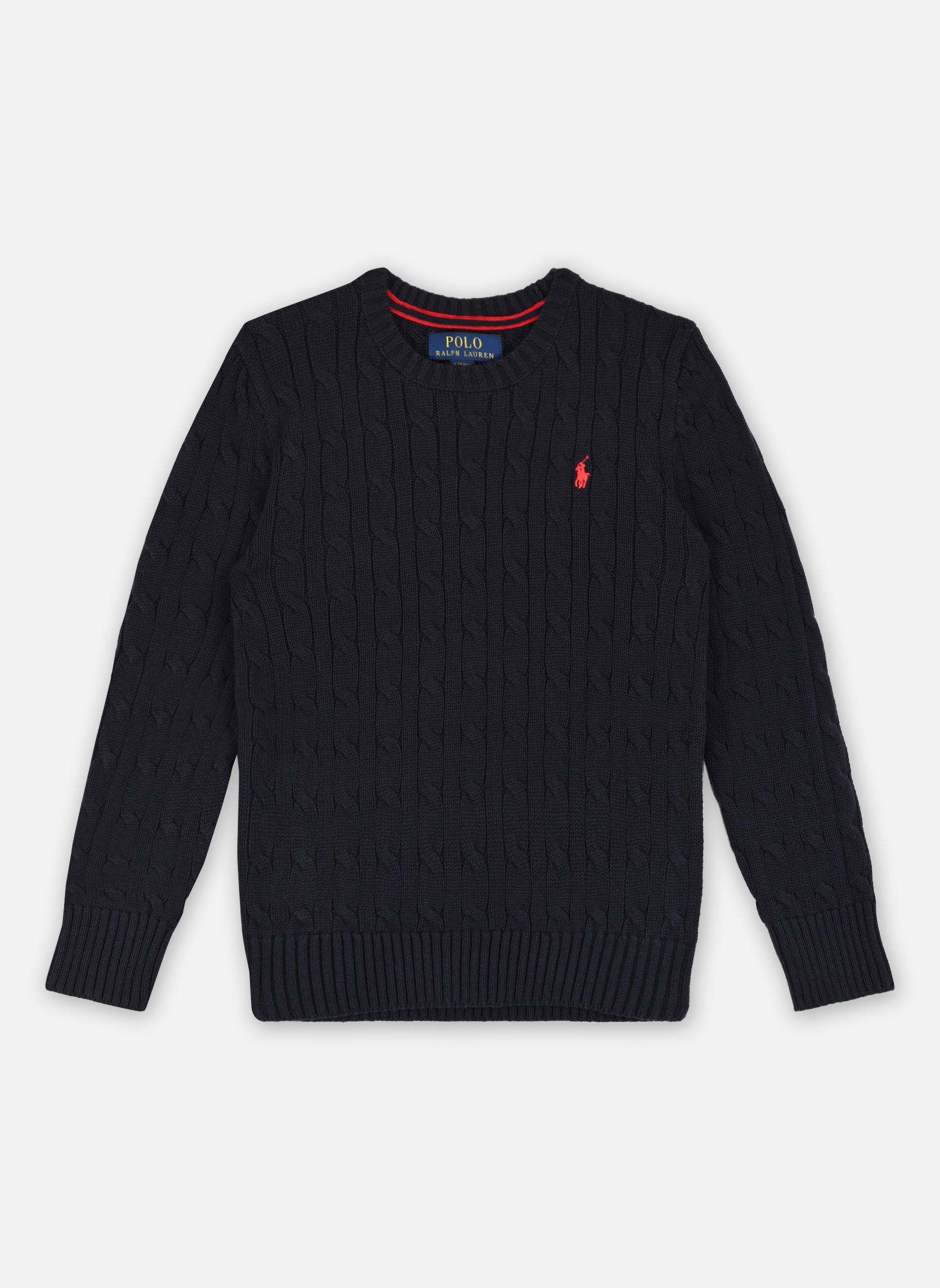 Pull Polo Ralph Lauren PULL COL ROND EN MAILLE TORSADEE EU - vue 8