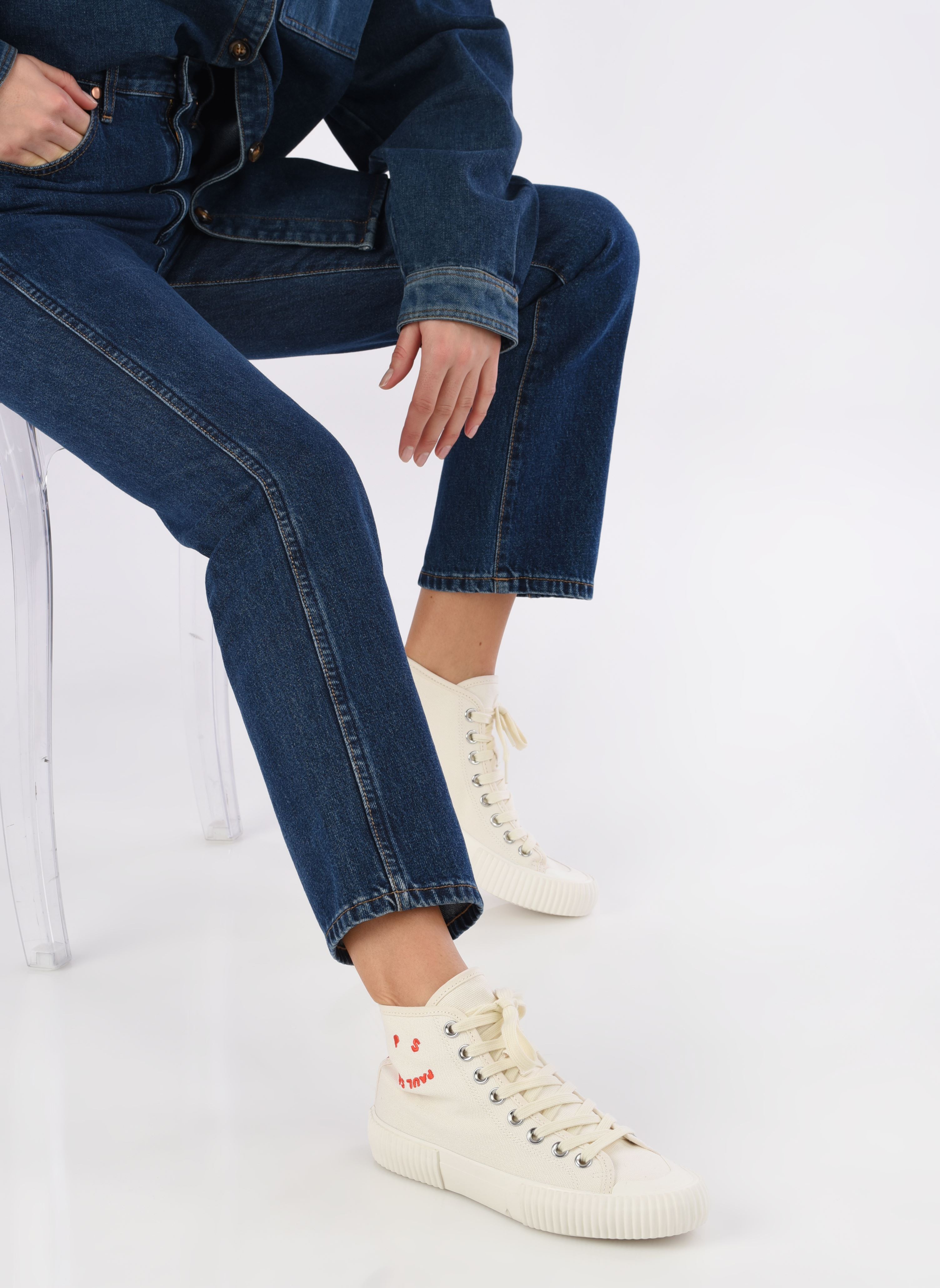 Hoge sneakers Kibby dames wit PS Paul Smith Hoge sneakers Kibby dames wit Off White Face