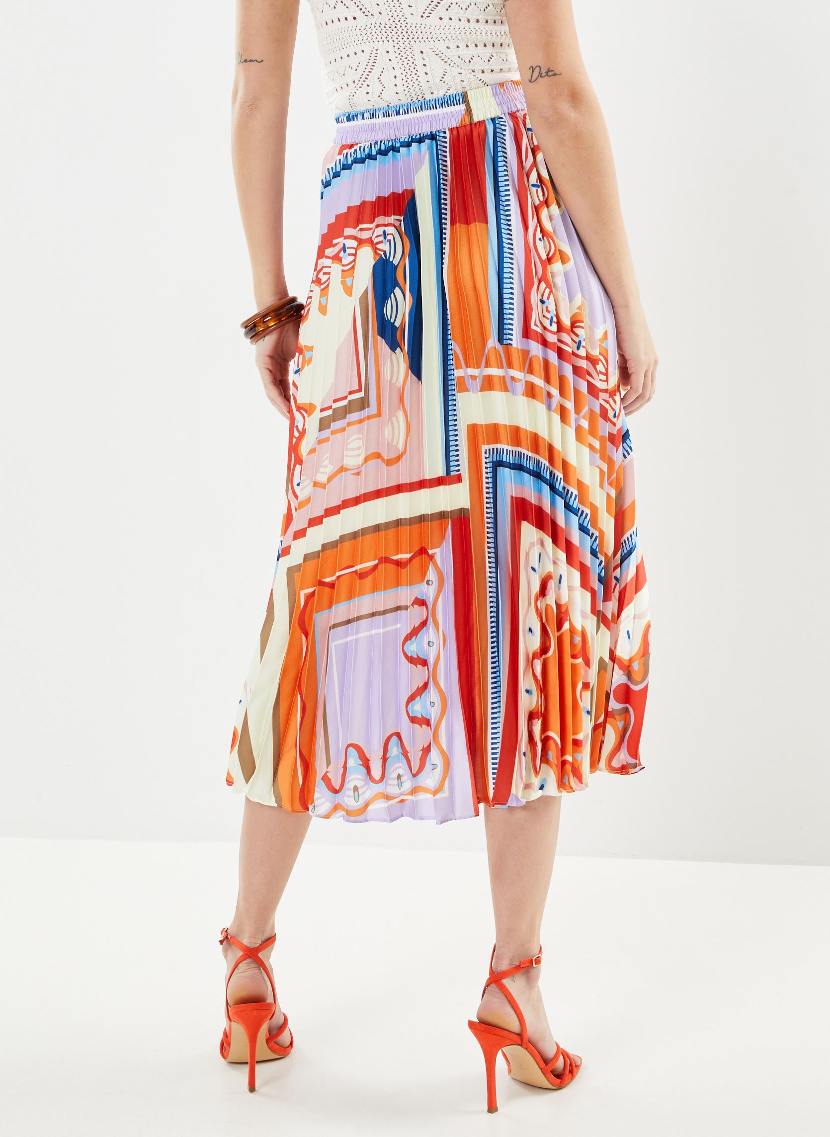 Jupe Midi Rayures Orange - Sproet & Sprout