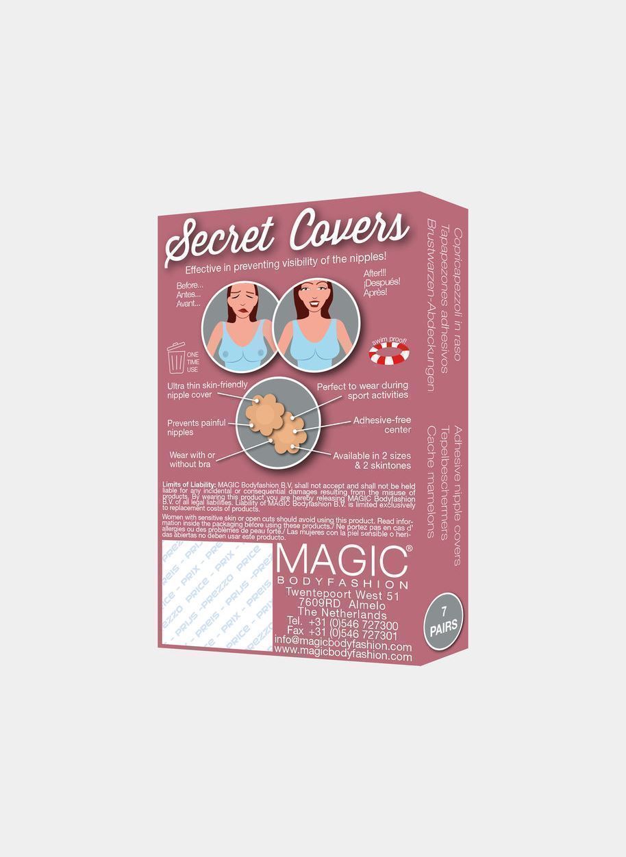 Caracos et Maillots de corps Secret Covers - 7 paires de Cache-tétons femme beige MAGIC Bodyfashion Caracos et Maillots de corps Secret Covers - 7 paires de Cache-tétons femme beige 1120 - LATTE