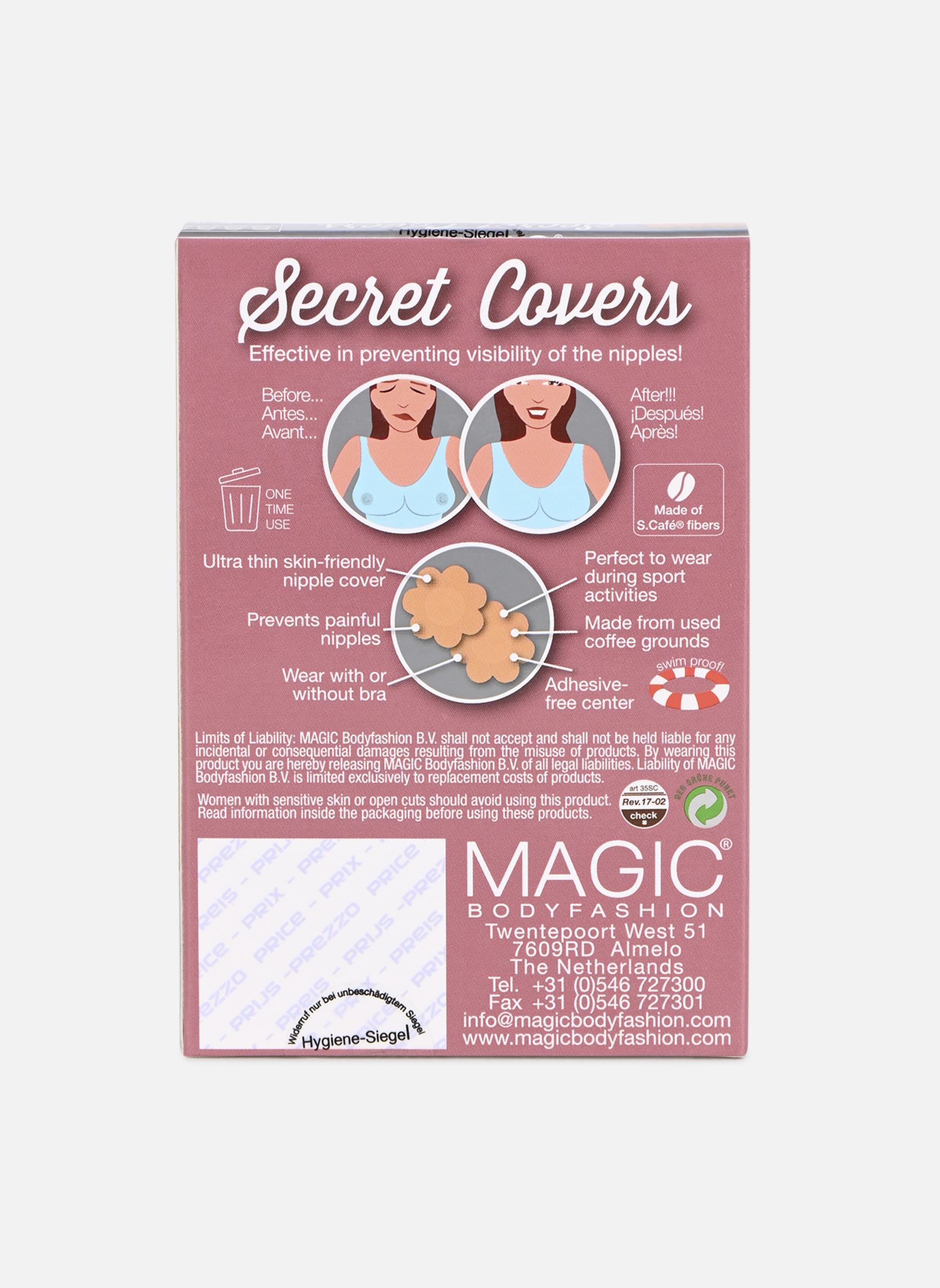 Accessoires de lingerie Secret Covers - 7 paires de Cache-tétons femme noir MAGIC Bodyfashion Accessoires de lingerie Secret Covers - 7 paires de Cache-tétons femme noir 100-BLACK