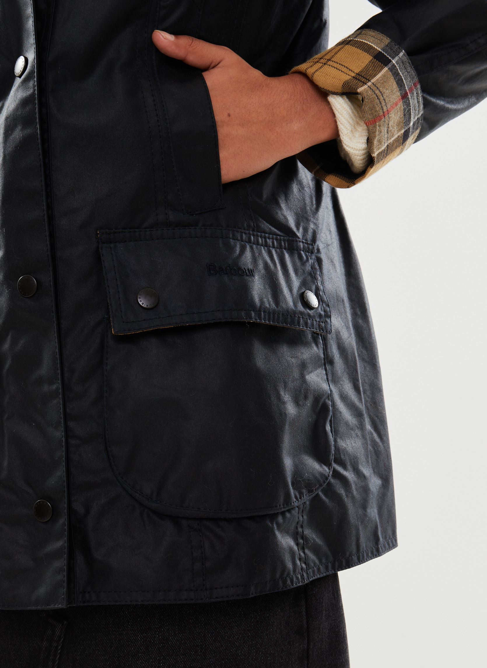 Winterjas Beadnell Wax Jacket dames blauw Barbour Winterjas Beadnell Wax Jacket dames blauw NAVY