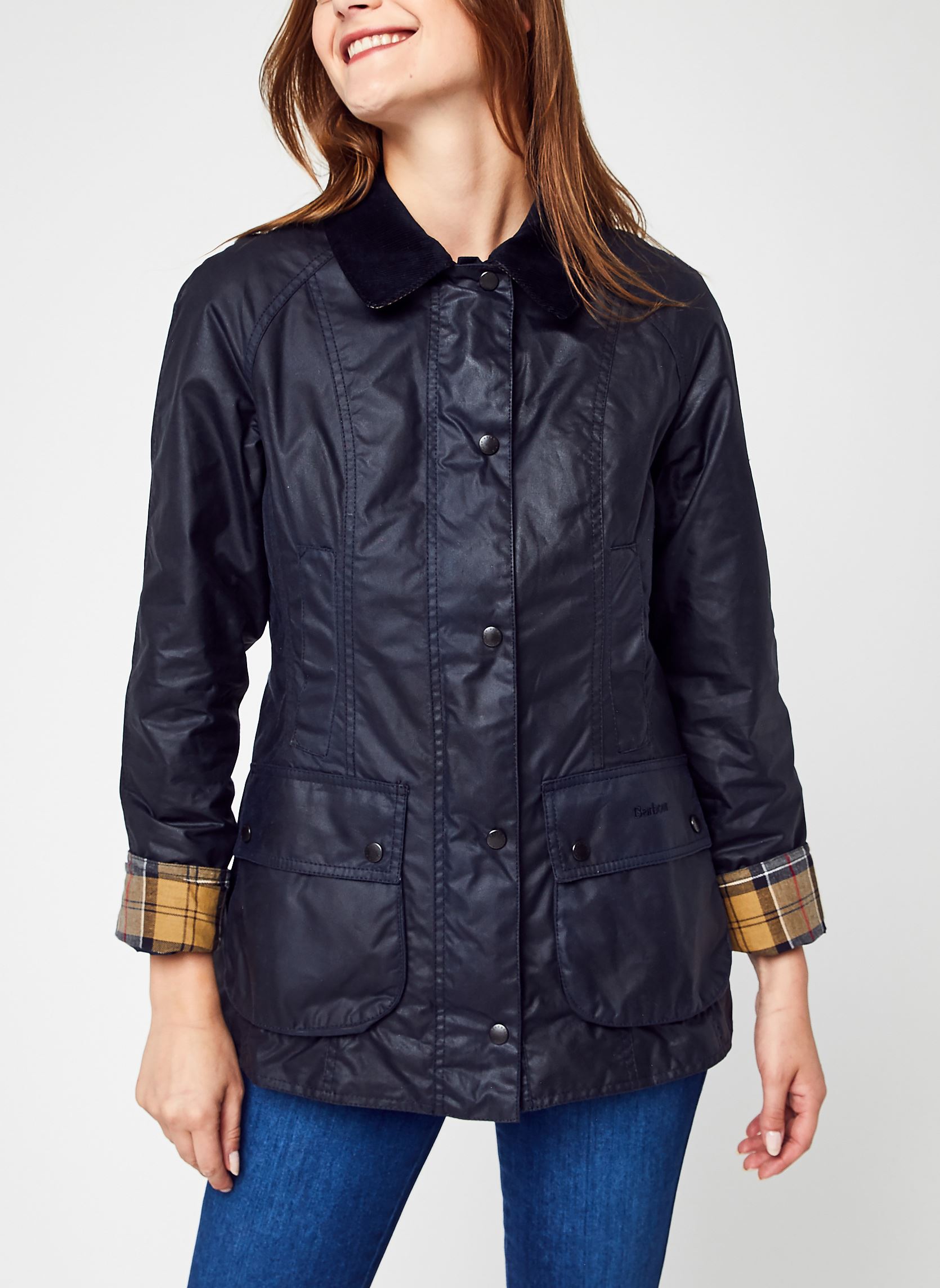 Winterjas Beadnell Wax Jacket dames blauw Barbour Winterjas Beadnell Wax Jacket dames blauw NAVY