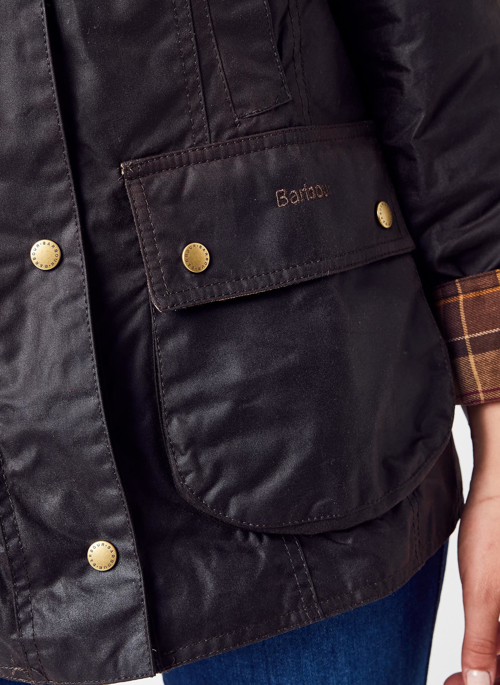 Winterjas Beadnell Wax Jacket dames blauw Barbour Winterjas Beadnell Wax Jacket dames blauw RUSTIC
