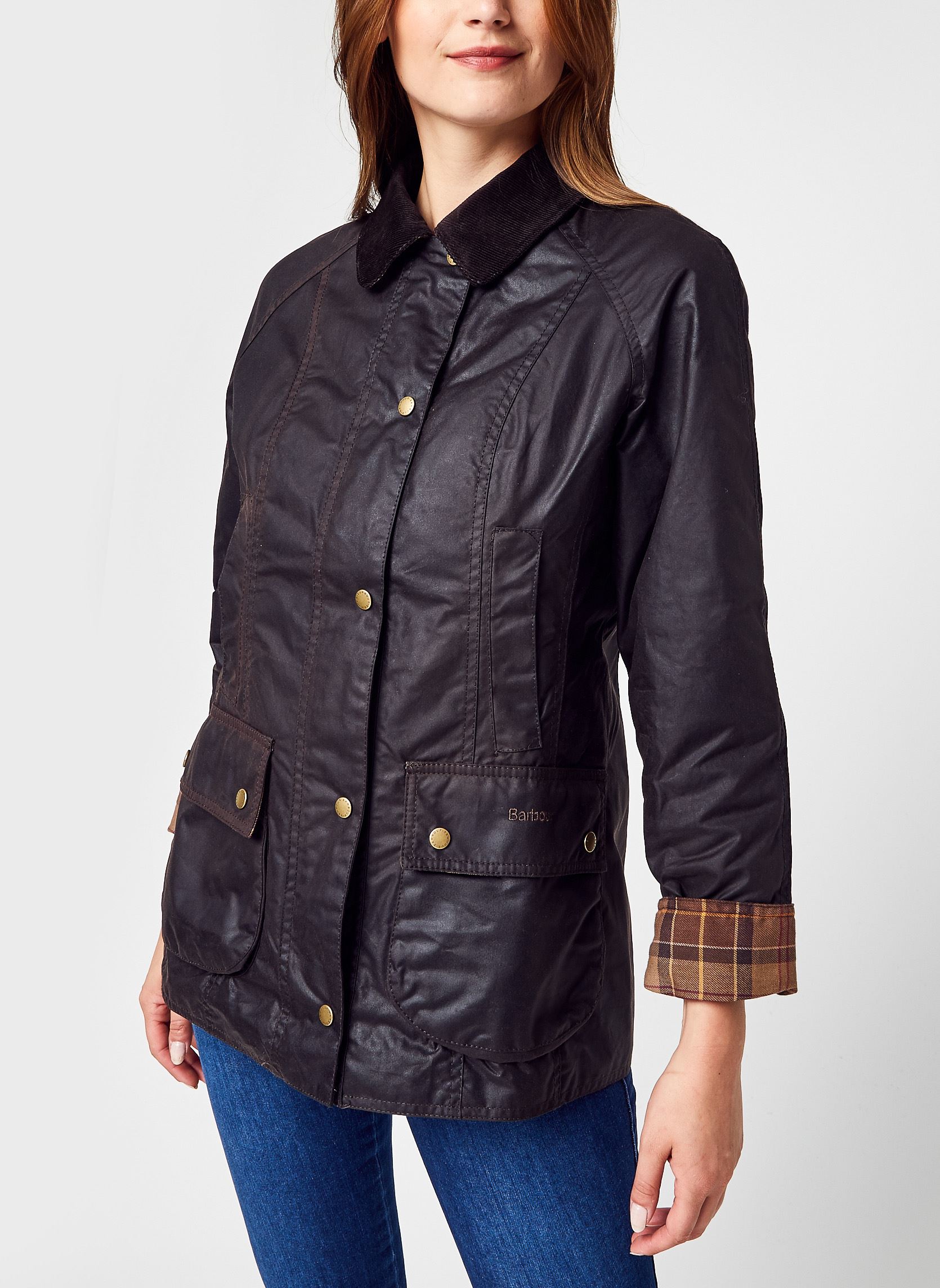 Winterjas Beadnell Wax Jacket dames blauw Barbour Winterjas Beadnell Wax Jacket dames blauw RUSTIC