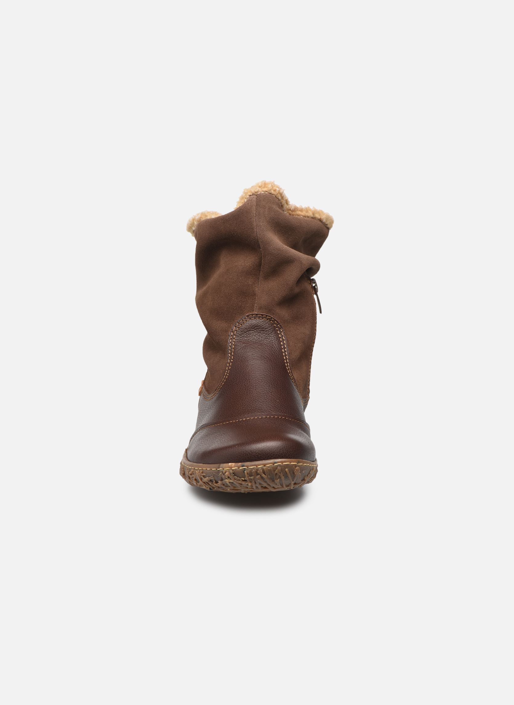 Gefütterte Stiefeletten NIDO N758 damen braun El Naturalista Gefütterte Stiefeletten NIDO N758 damen braun NATURAL GRAIN LUX S. BROWN
