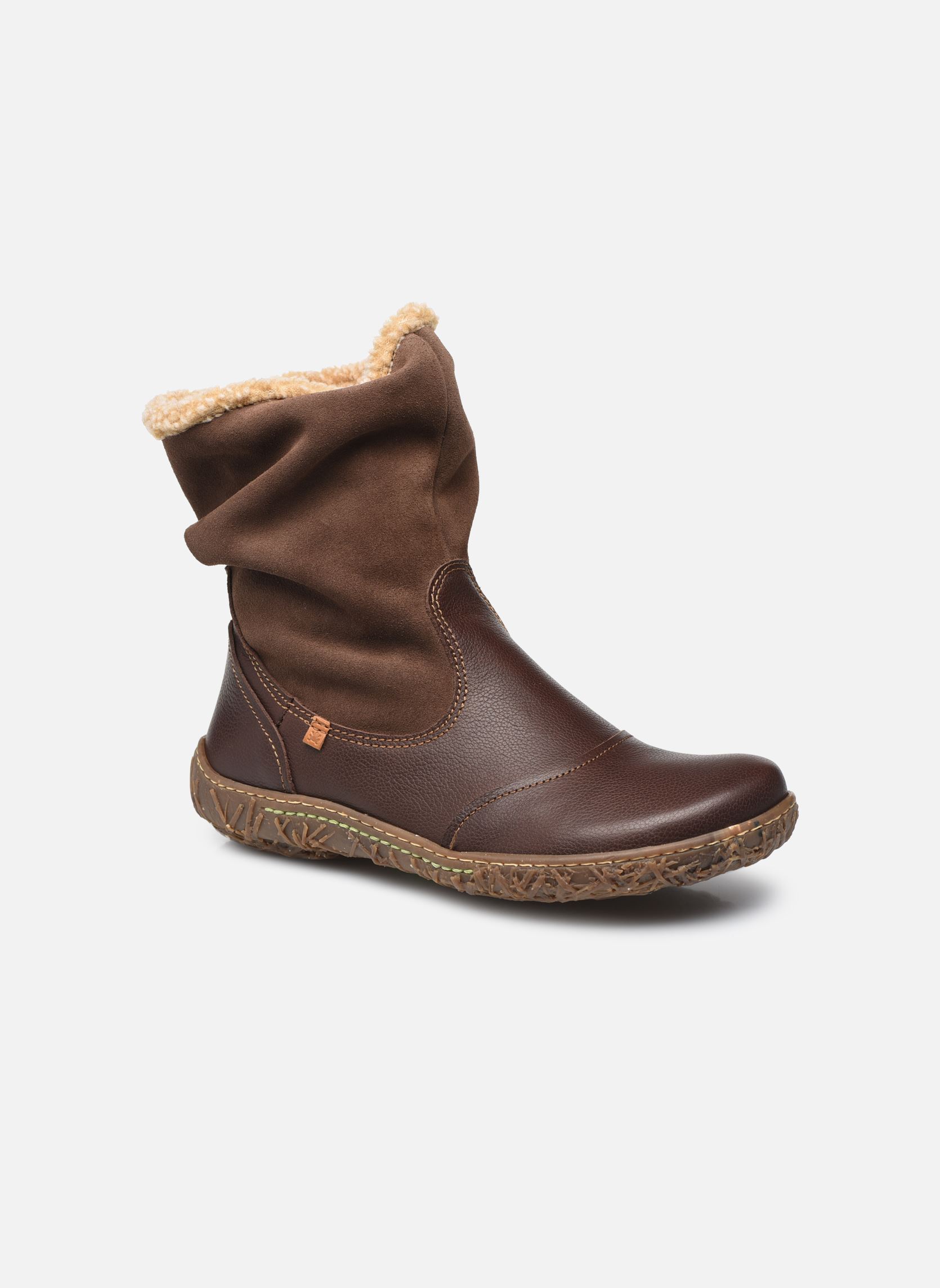 Gefütterte Stiefeletten NIDO N758 damen braun El Naturalista Gefütterte Stiefeletten NIDO N758 damen braun NATURAL GRAIN LUX S. BROWN