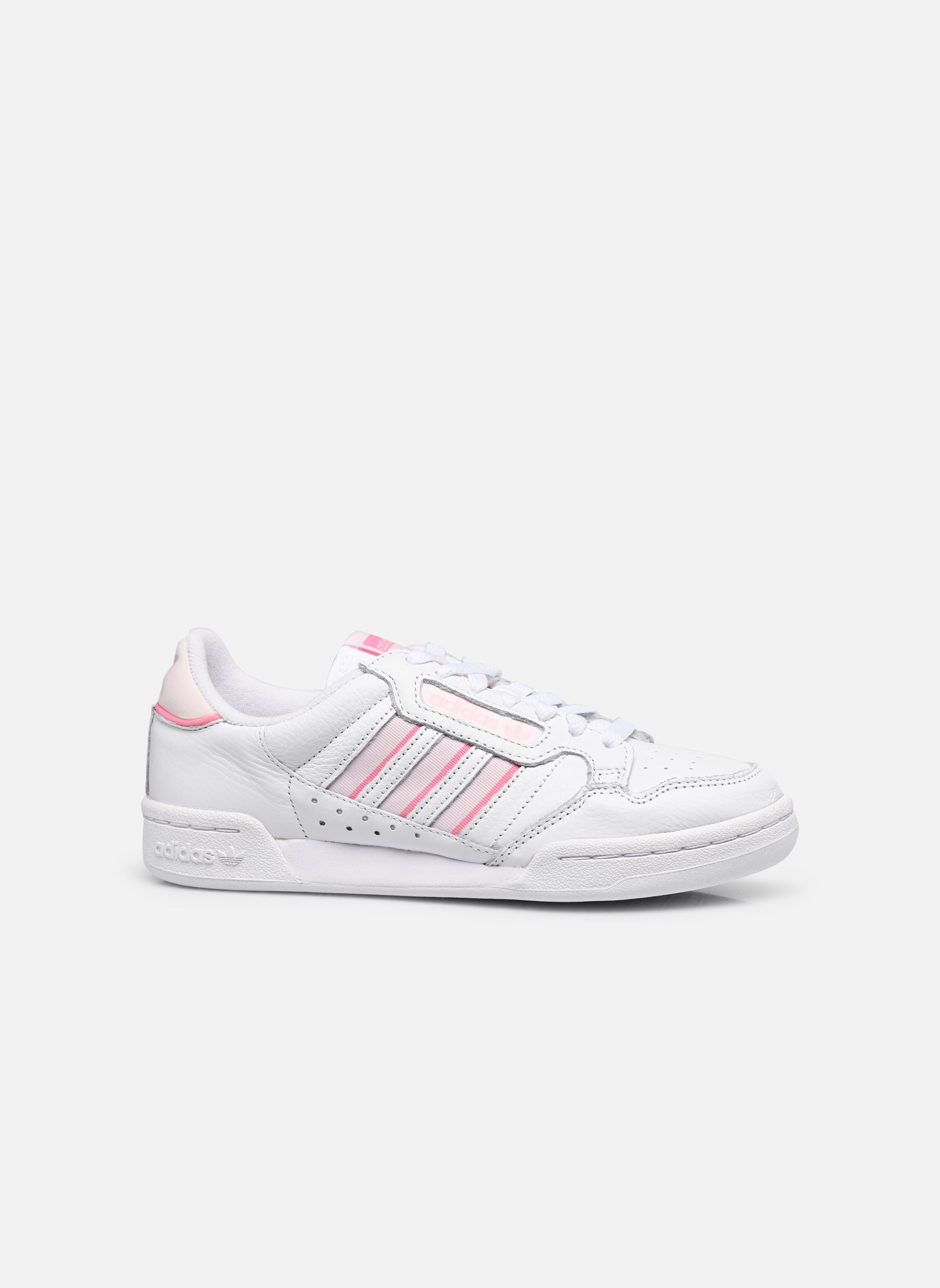 Niedrige Sneaker Continental 80 Str W damen weiß adidas originals Niedrige Sneaker Continental 80 Str W damen weiß FTWWHT/CLPINK/ALMPNK