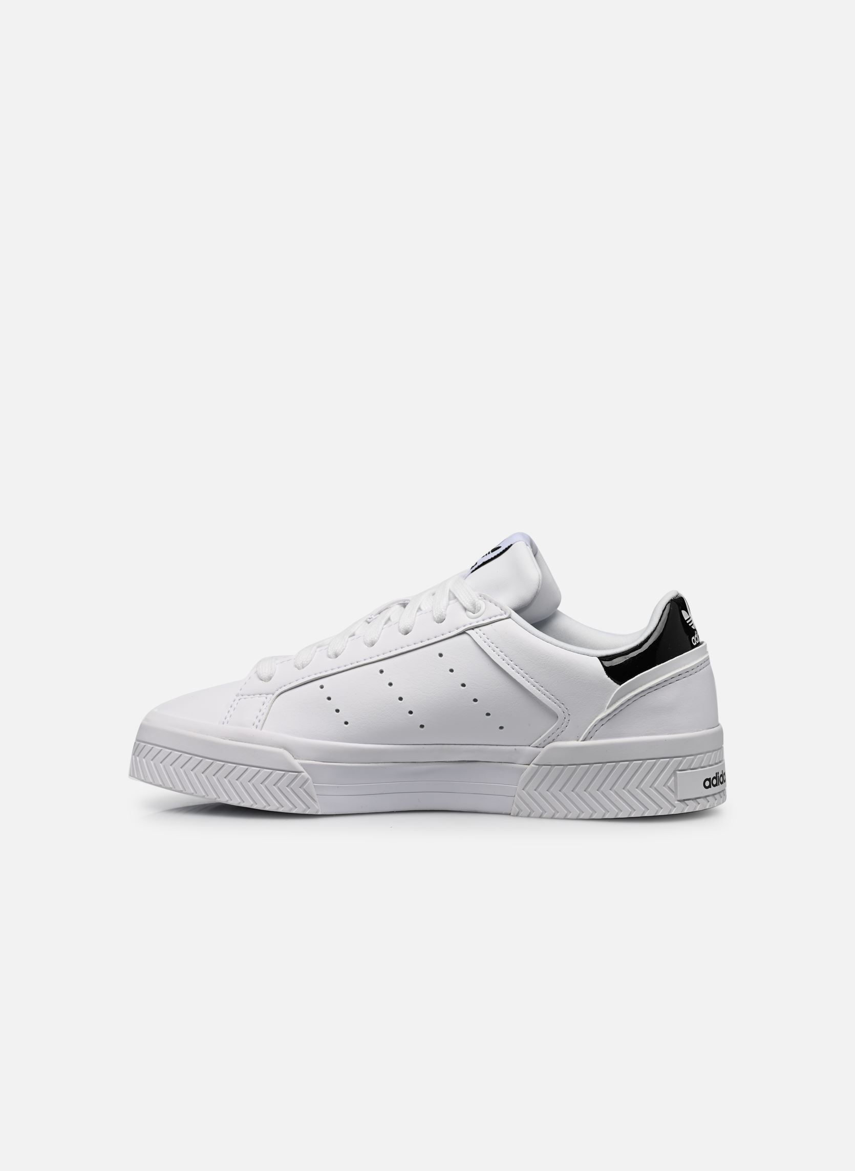 Niedrige Sneaker Court Tourino W damen weiß adidas originals Niedrige Sneaker Court Tourino W damen weiß FTWWHT/FTWWHT/CBLACK