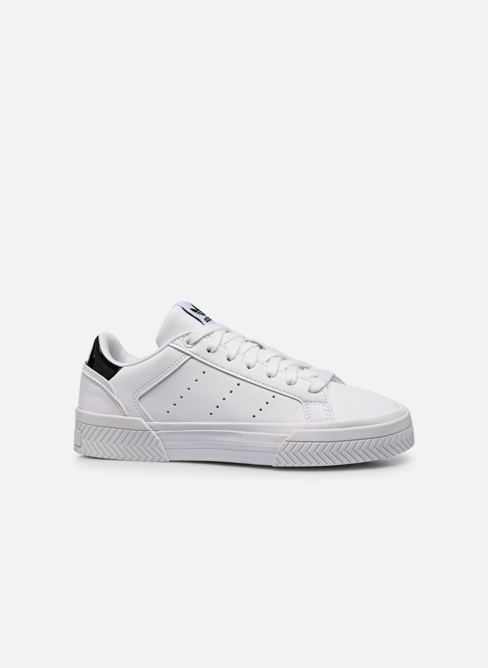 Niedrige Sneaker Court Tourino W damen weiß adidas originals Niedrige Sneaker Court Tourino W damen weiß FTWWHT/FTWWHT/CBLACK