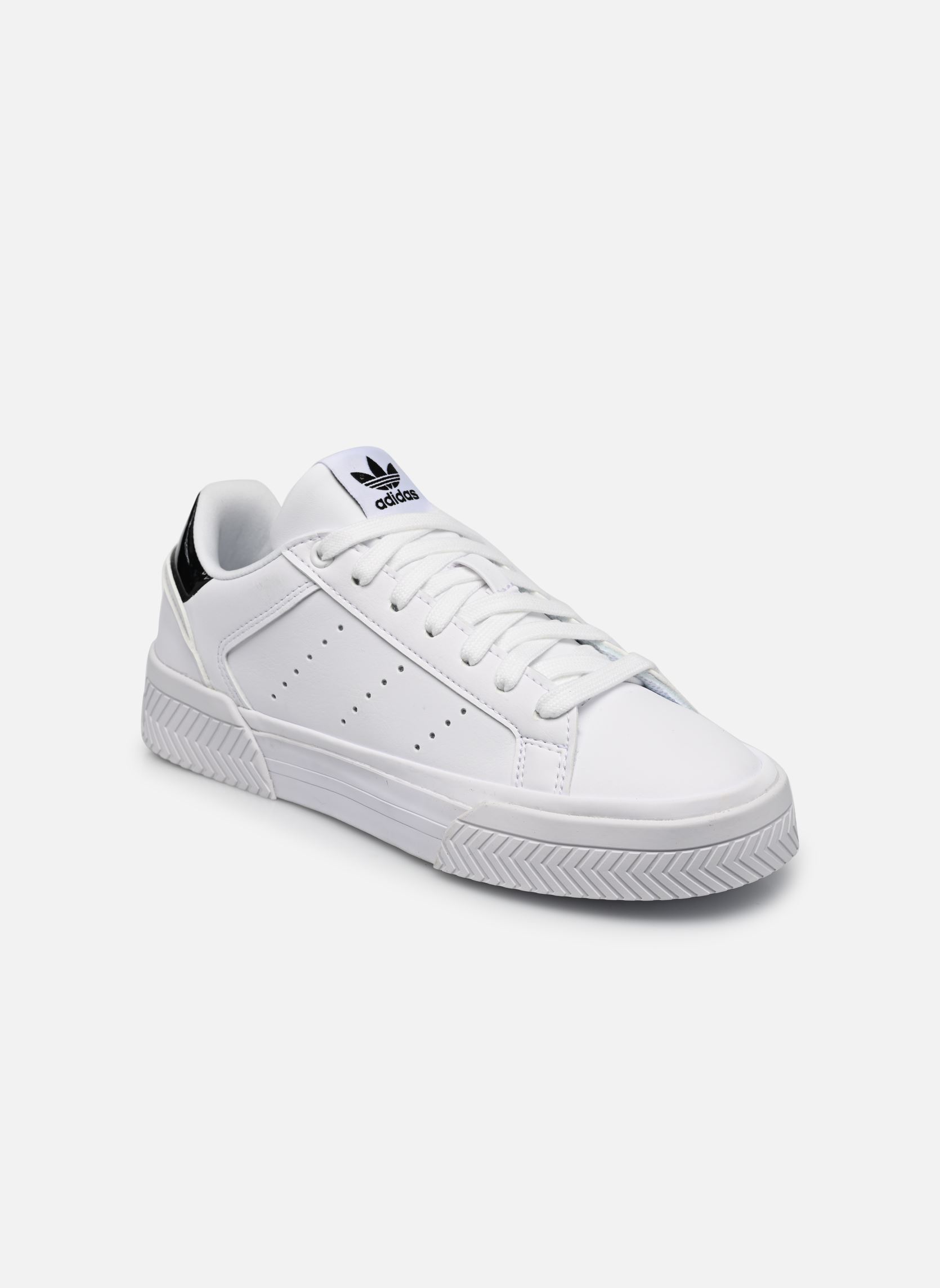 Niedrige Sneaker Court Tourino W damen weiß adidas originals Niedrige Sneaker Court Tourino W damen weiß FTWWHT/FTWWHT/CBLACK