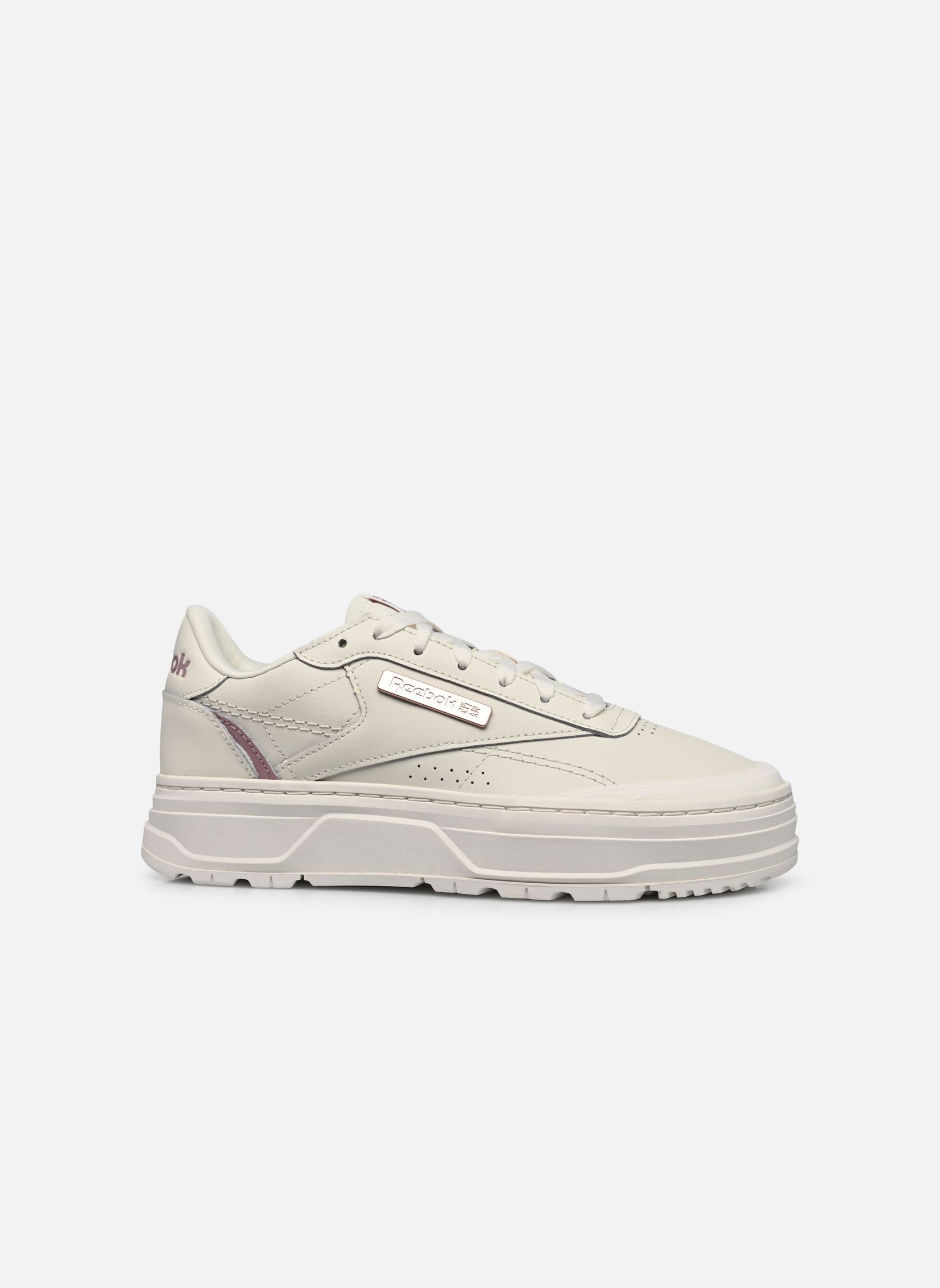 Baskets basses Club C Double Geo W femme beige Reebok Baskets basses Club C Double Geo W femme beige Chalk/Infused Lilac/Rose Gold