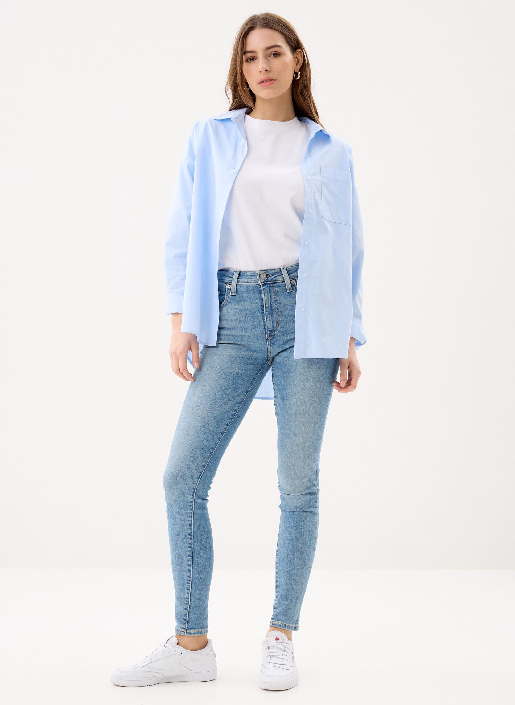 Slim fit en skinny jeans 721 High Rise Skinny dames blauw Levi's Slim fit en skinny jeans 721 High Rise Skinny dames blauw BLUE WAVE LIGHT