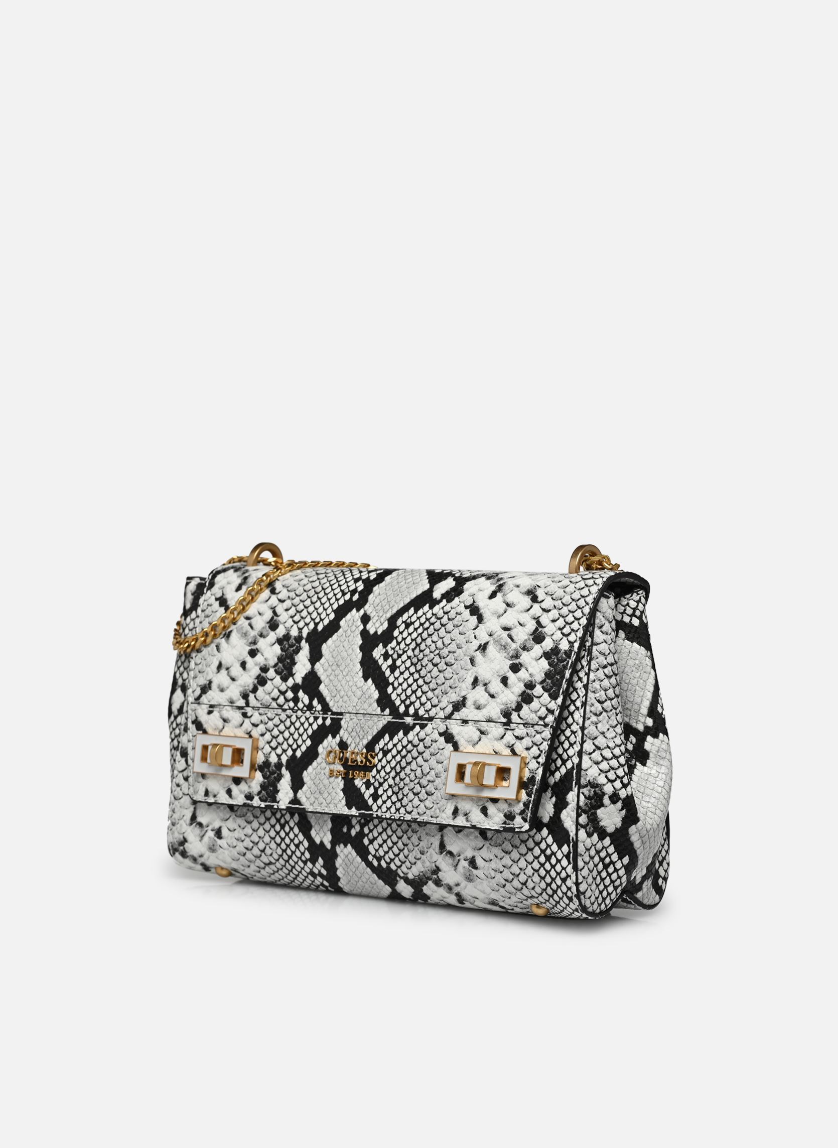 Taschen KATEY FLAP SHOULDER BAG damen grau Guess Taschen KATEY FLAP SHOULDER BAG damen grau NATURAL